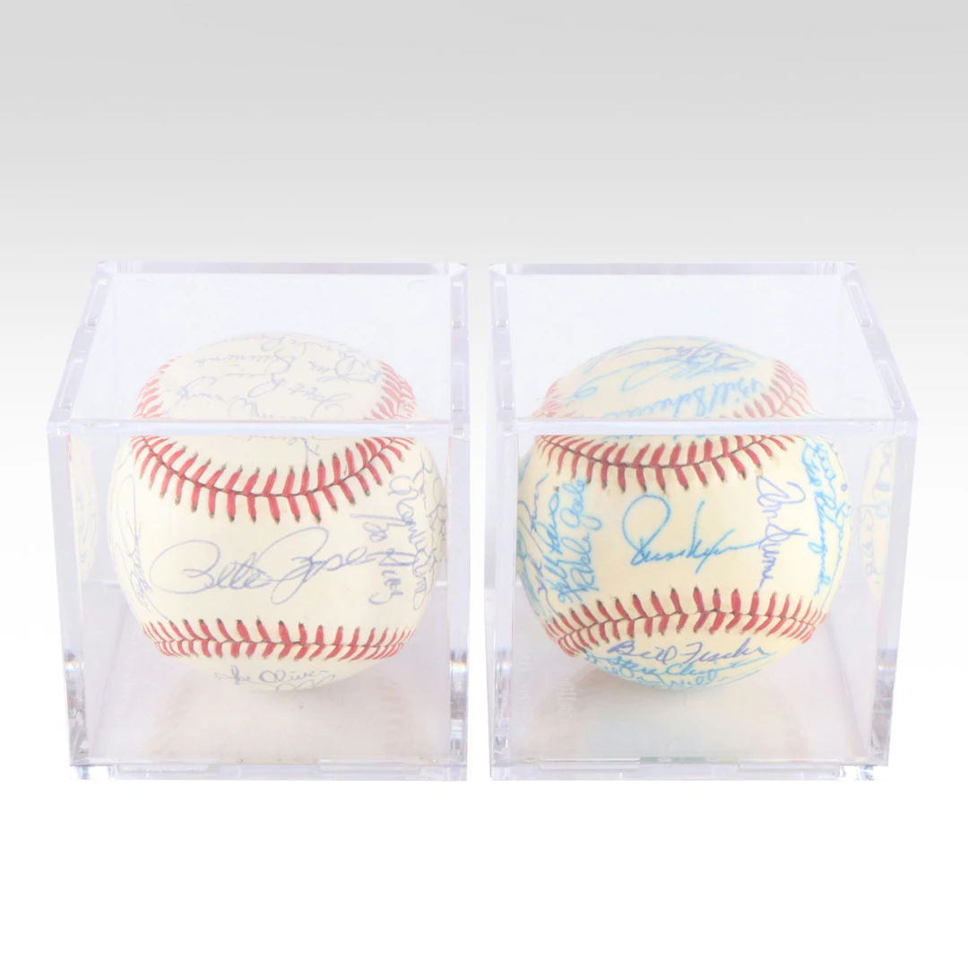 1983 and 1989 Cincinnati Reds Team-Signed Baseballs, Including Rose, Browning