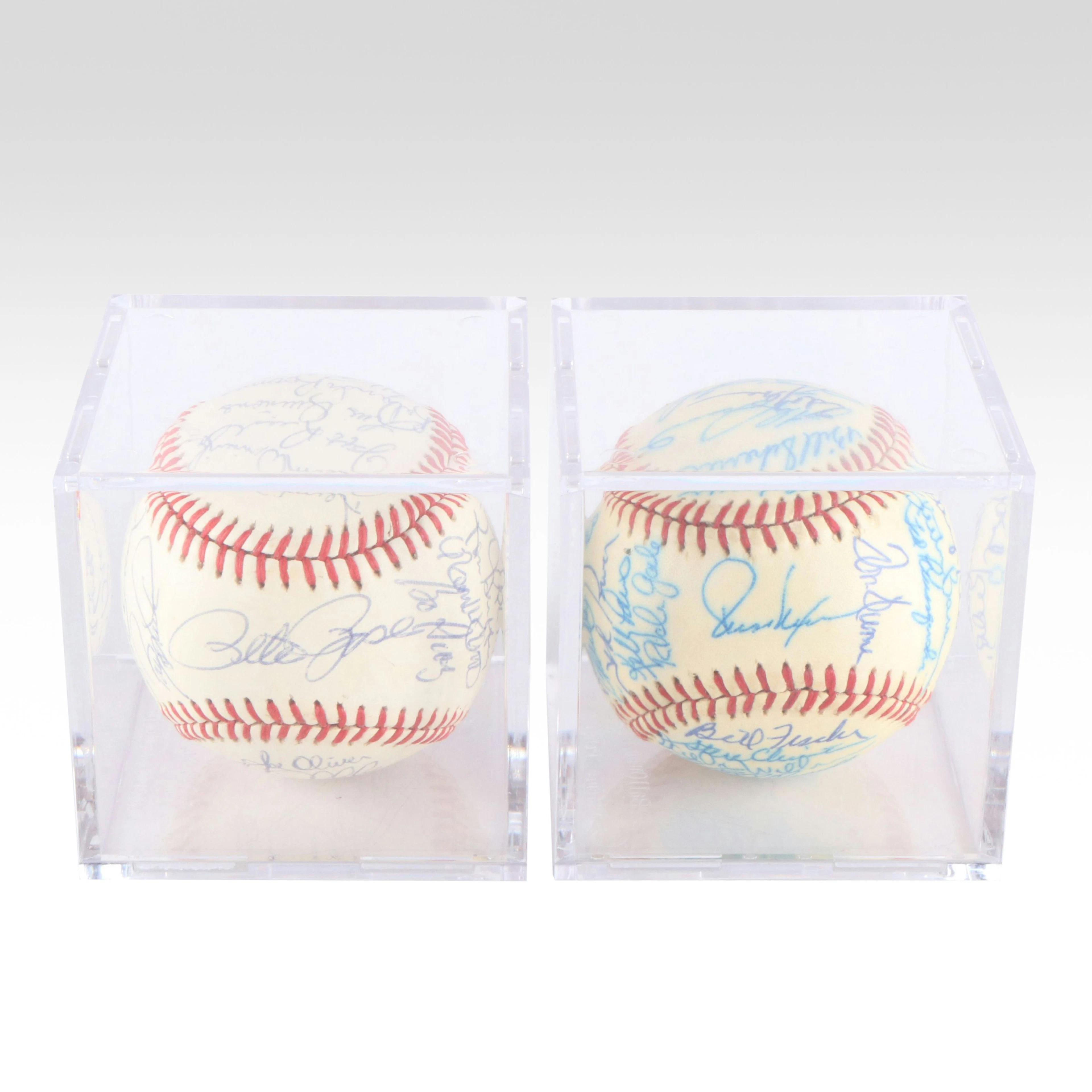 1983 and 1989 Cincinnati Reds Team-Signed Baseballs, Including Rose, Browning