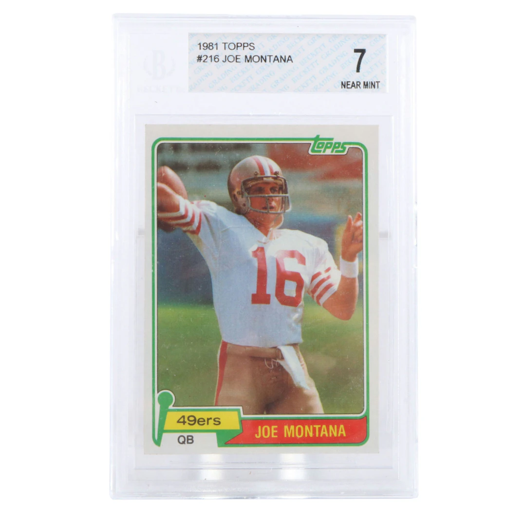 1981 Topps Joe Montana Rookie Card, Beckett