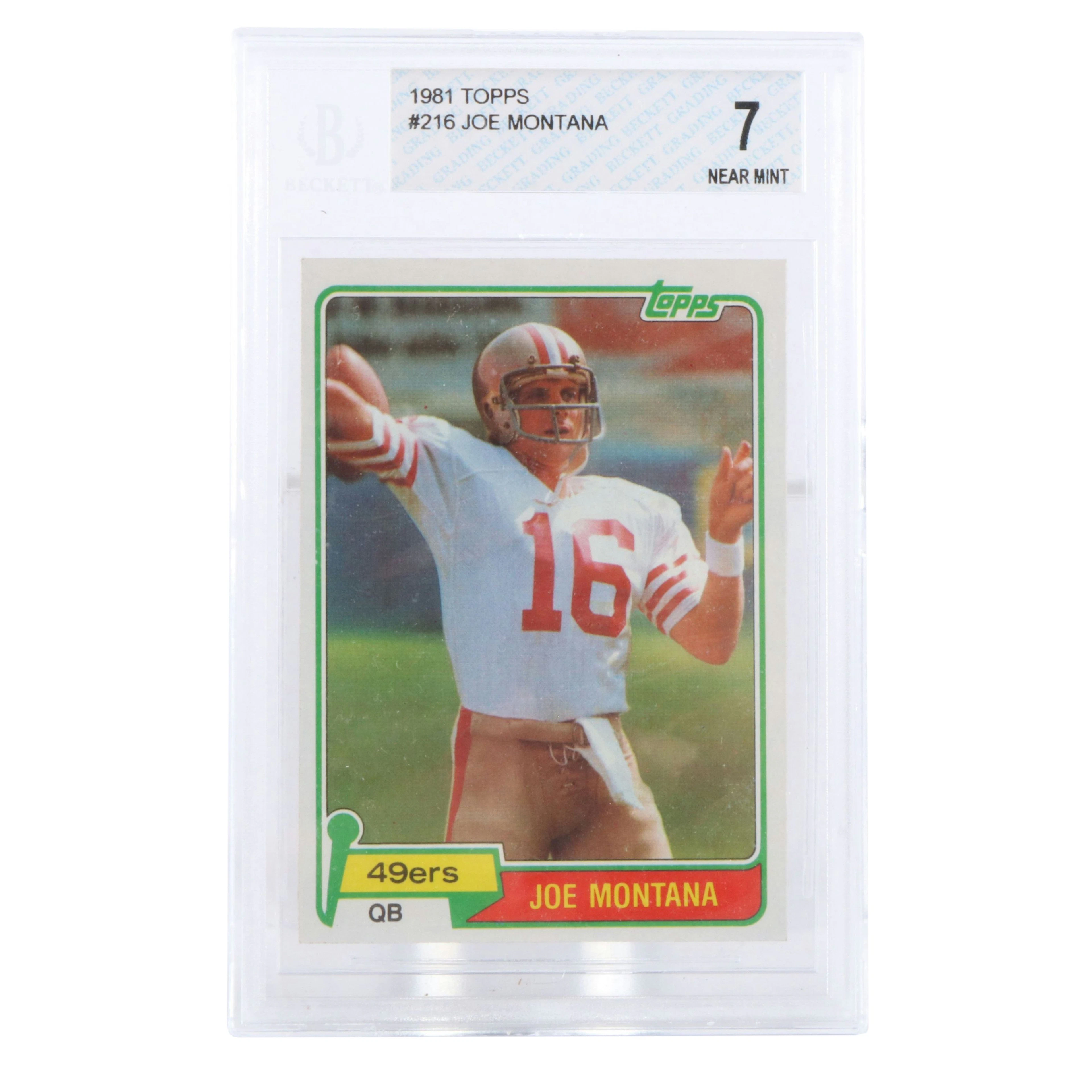 1981 Topps Joe Montana Rookie Card, Beckett