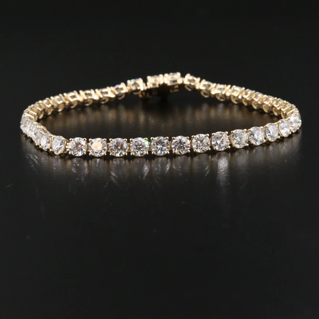 14K 10.15 CTW Lab Grown Diamond Line Bracelet
