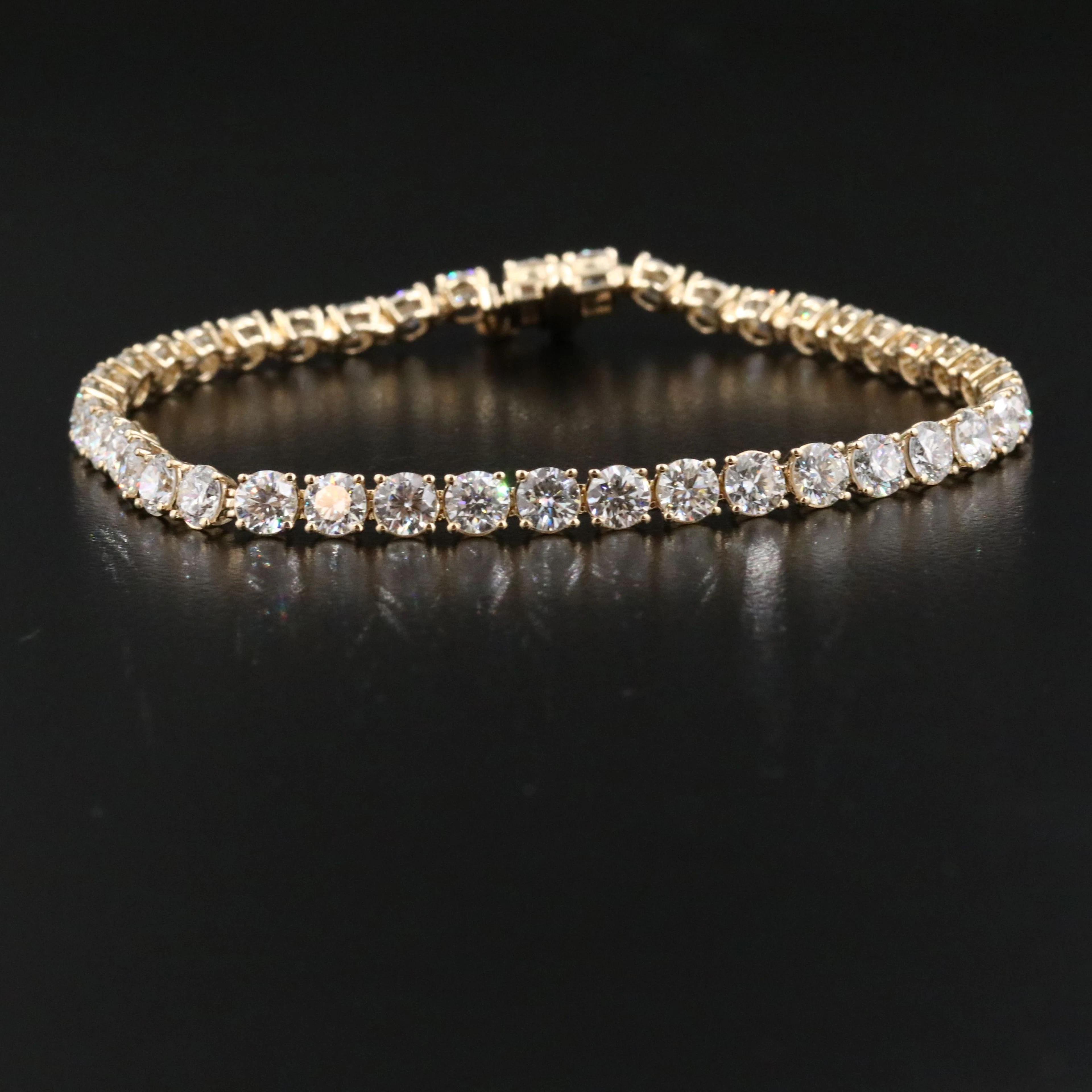 14K 10.15 CTW Lab Grown Diamond Line Bracelet