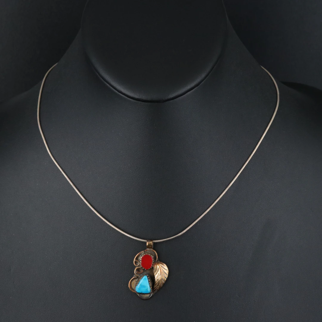 Faux Stone Pendant on Sterling Chain