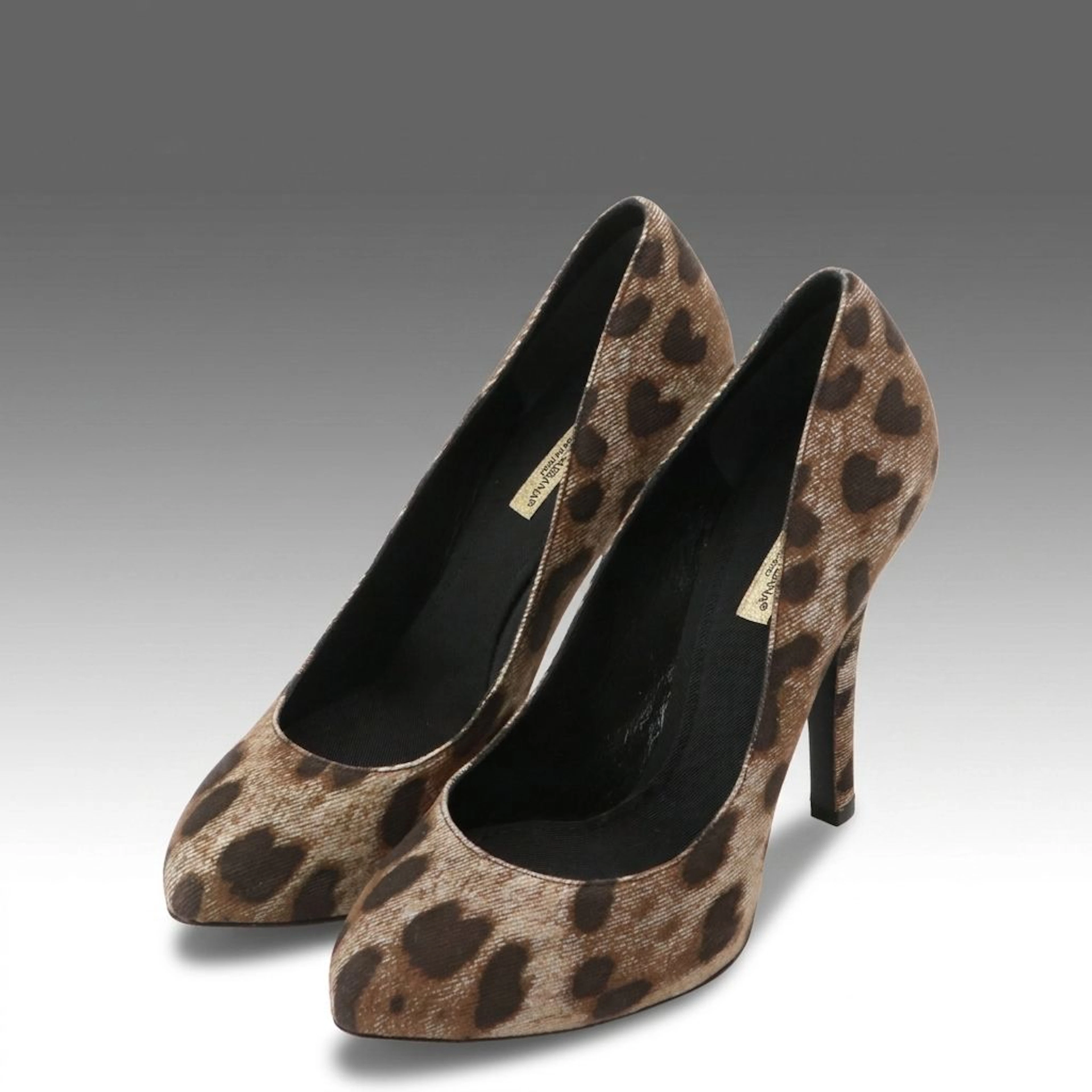 Dolce & Gabbana Leopard Print Platform Pumps with Box