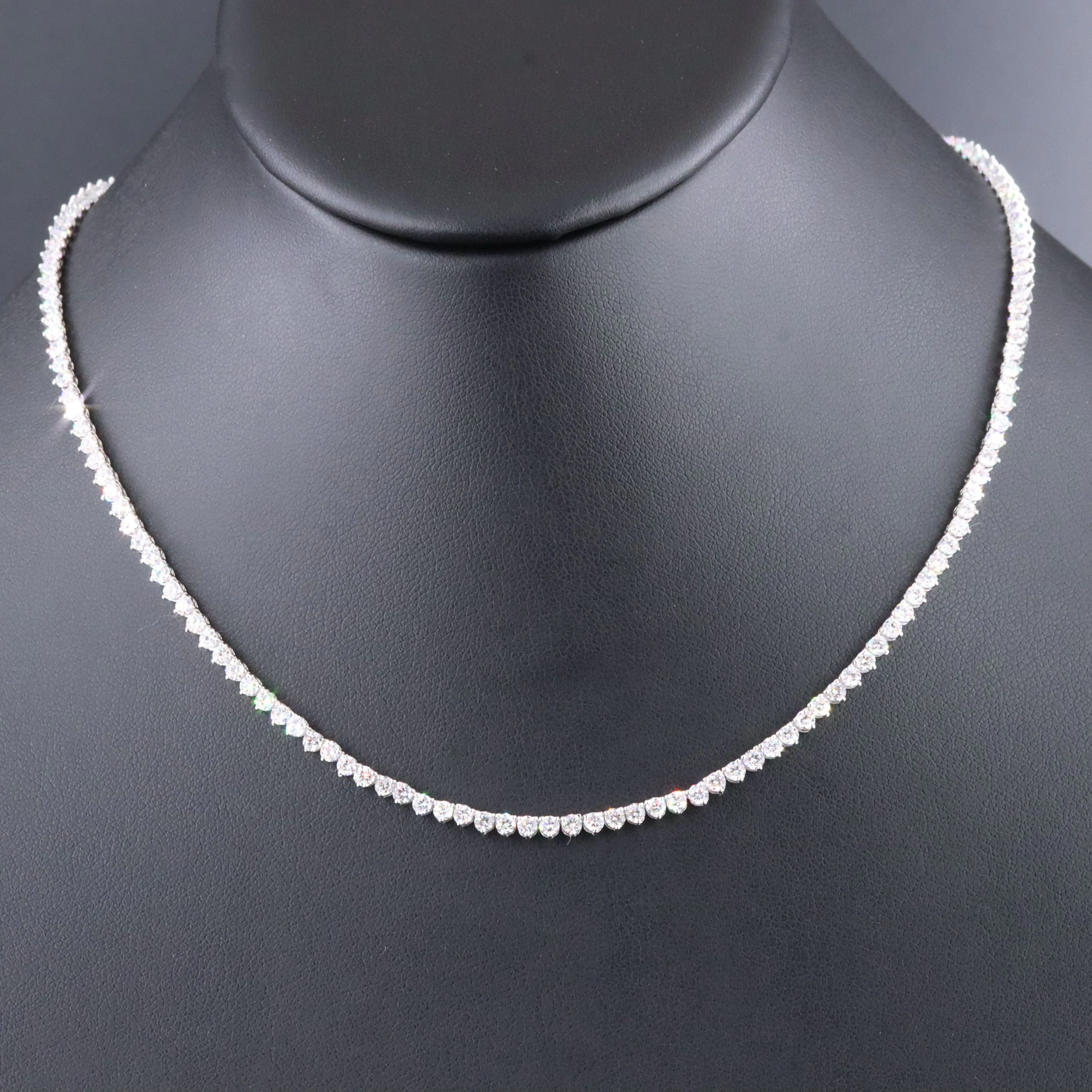 14K 8.57 CTW Lab Grown Diamond Line Necklace