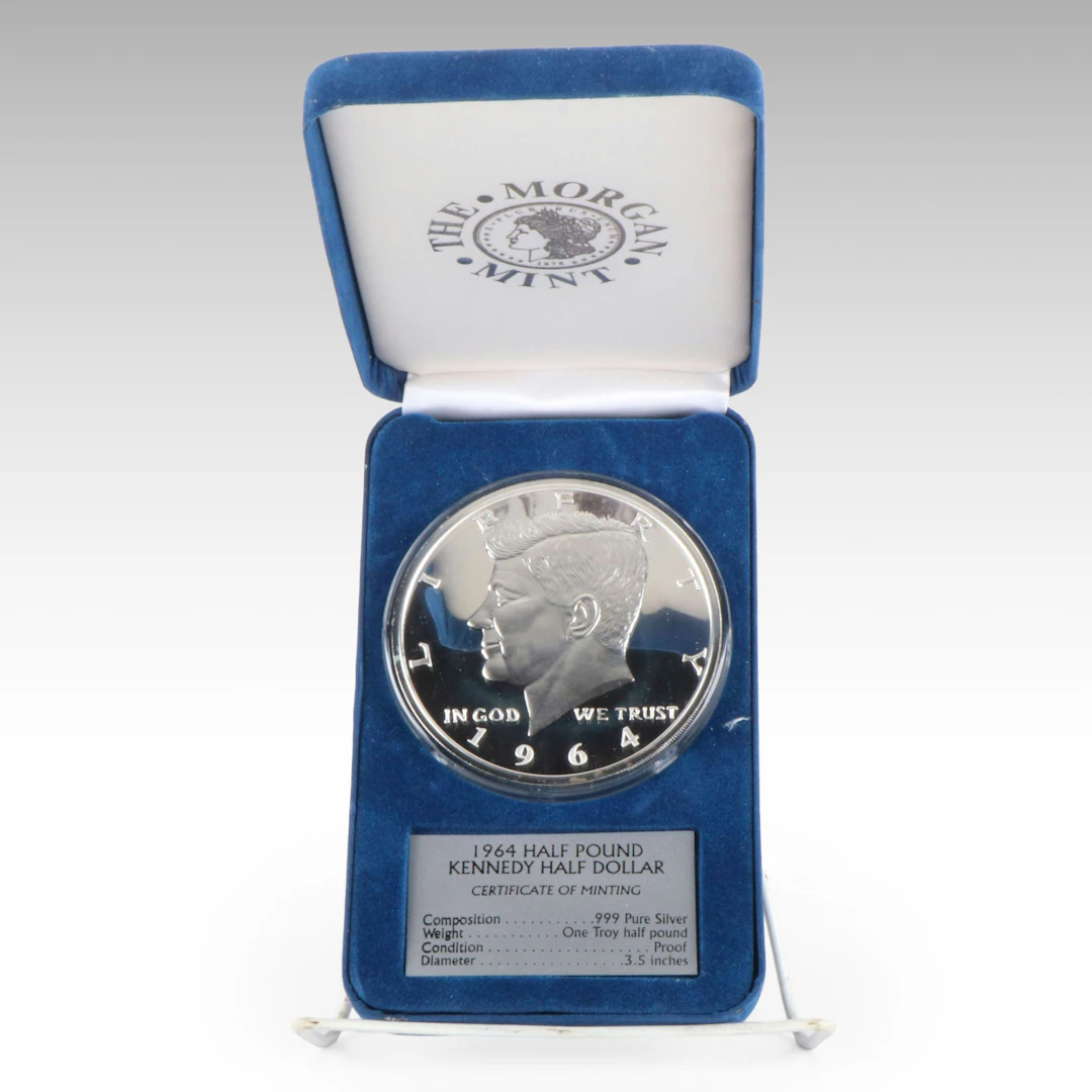 Half Troy-Pound .999 Fine Silver John F Kennedy Commemorative Coin