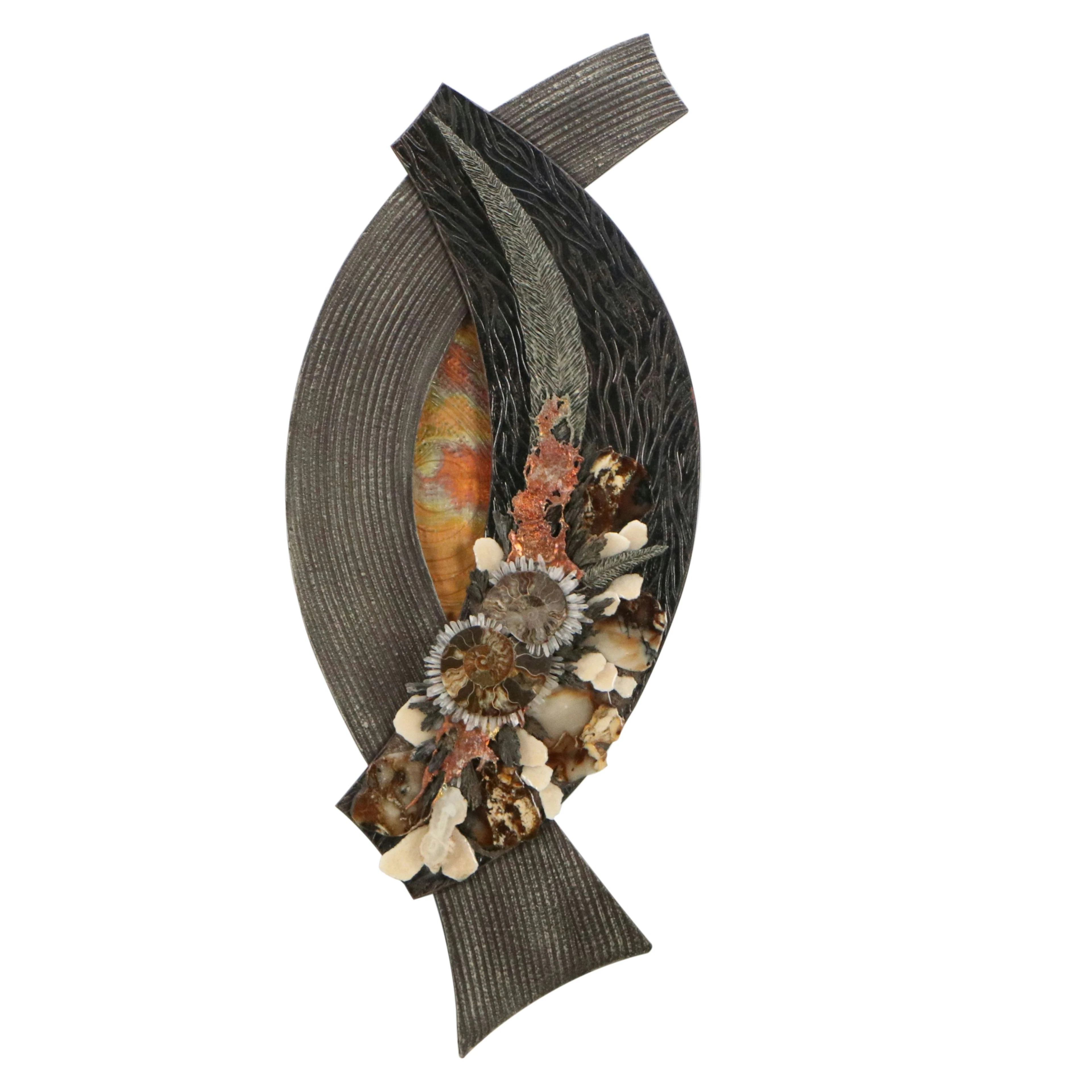 Pietra Wall Mixed Media Sculpture "Celebration of Earth: Embrace," 2017