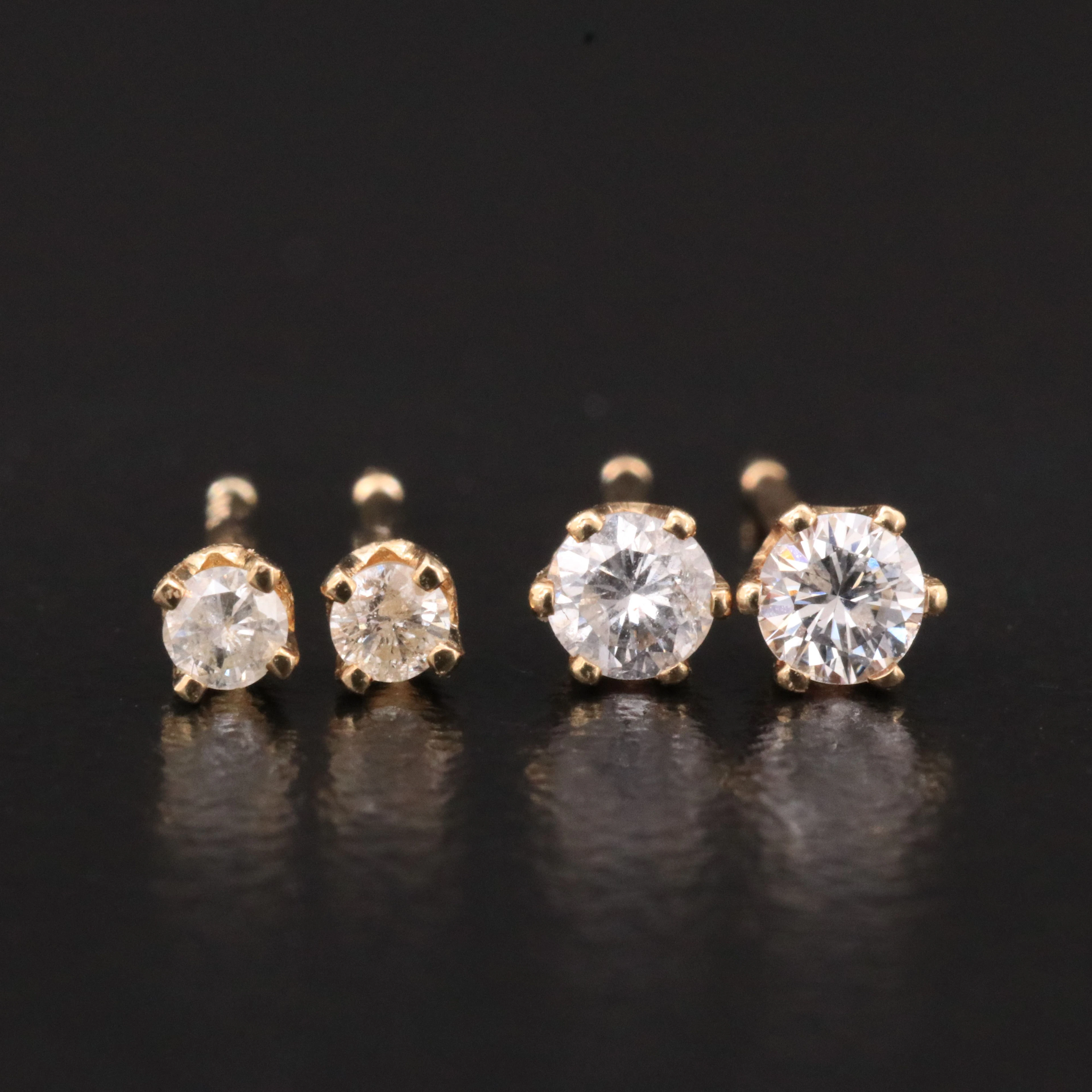 14K 0.24 CTW Diamond Stud Earrings