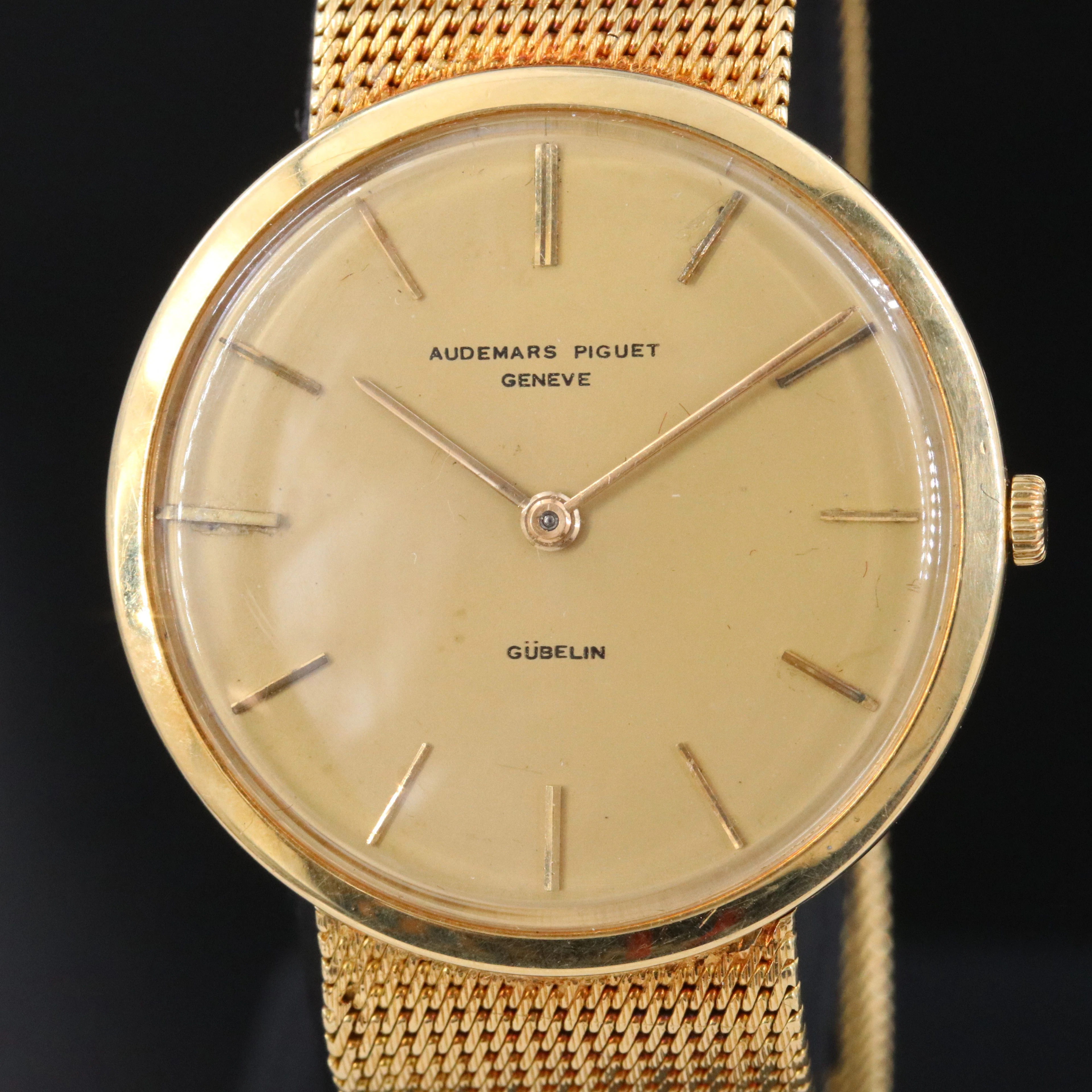 18K Audemars Piguet Gubelin Thin Stem Wind Dress Watch