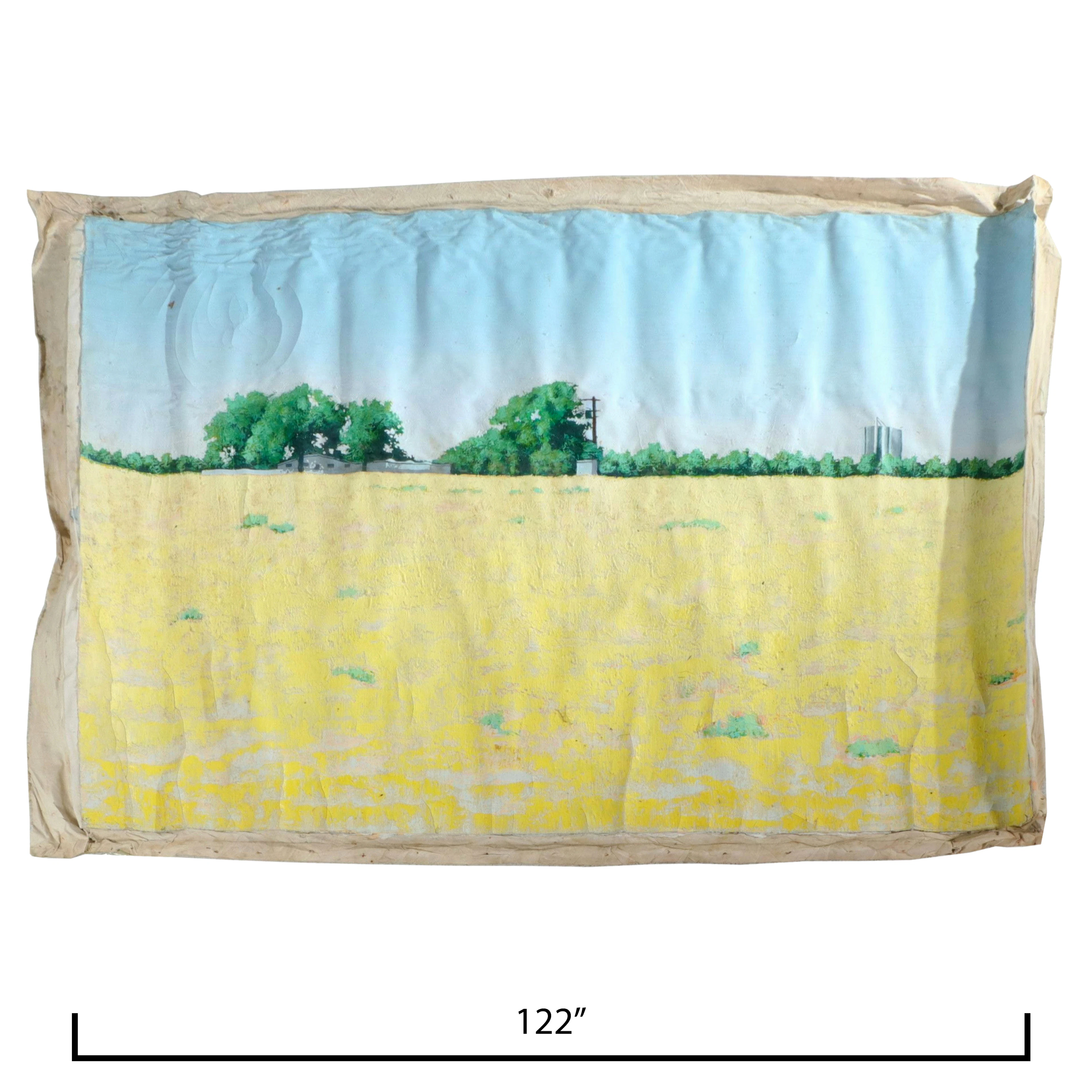 Howard Storm Monumental Landscape Acrylic Painting on Canvas of Yellow Field