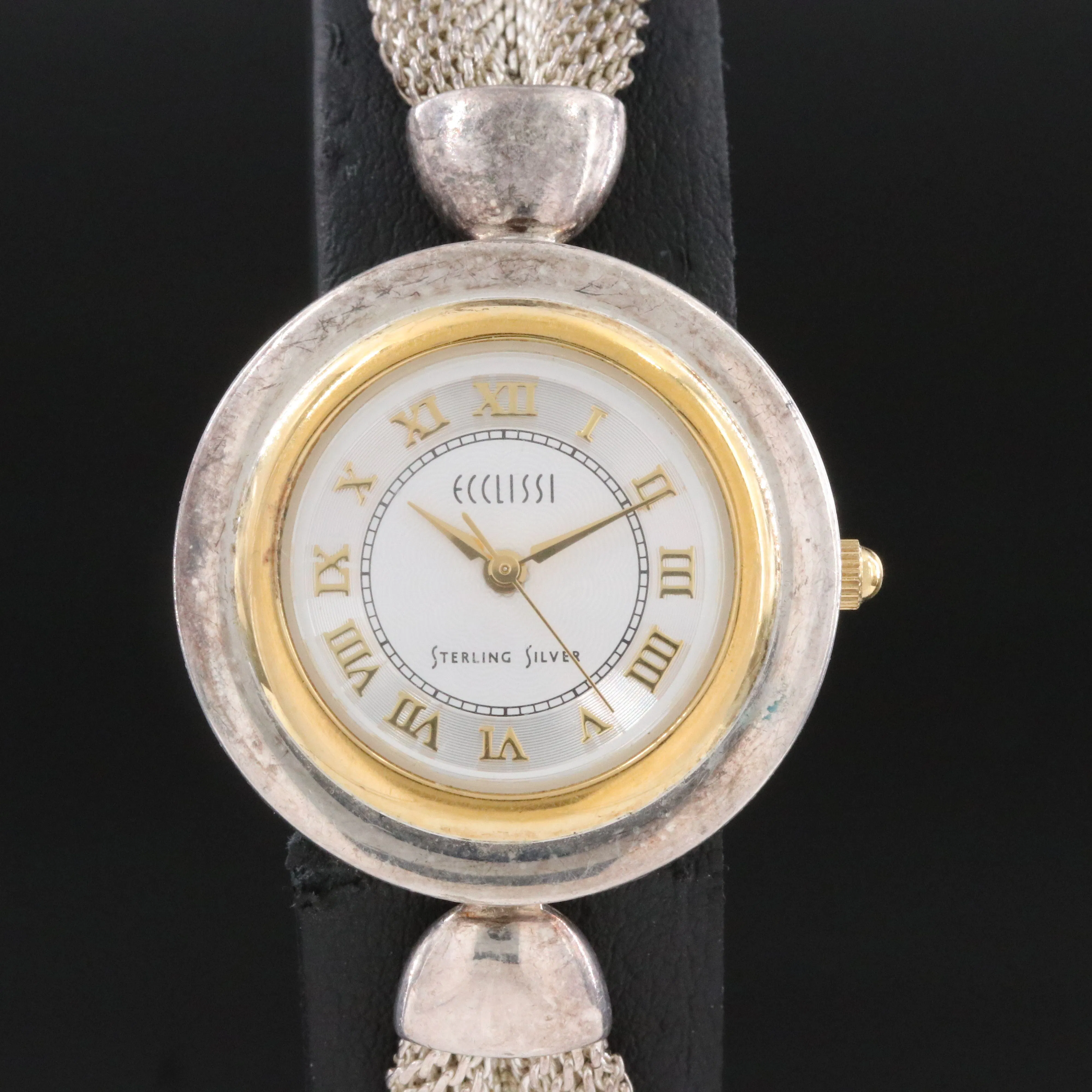 Ecclissi sterling silver link watch with gold accents. ECCLISSI Sterling Silver Quartz Watch Available in my eBay  main image 4