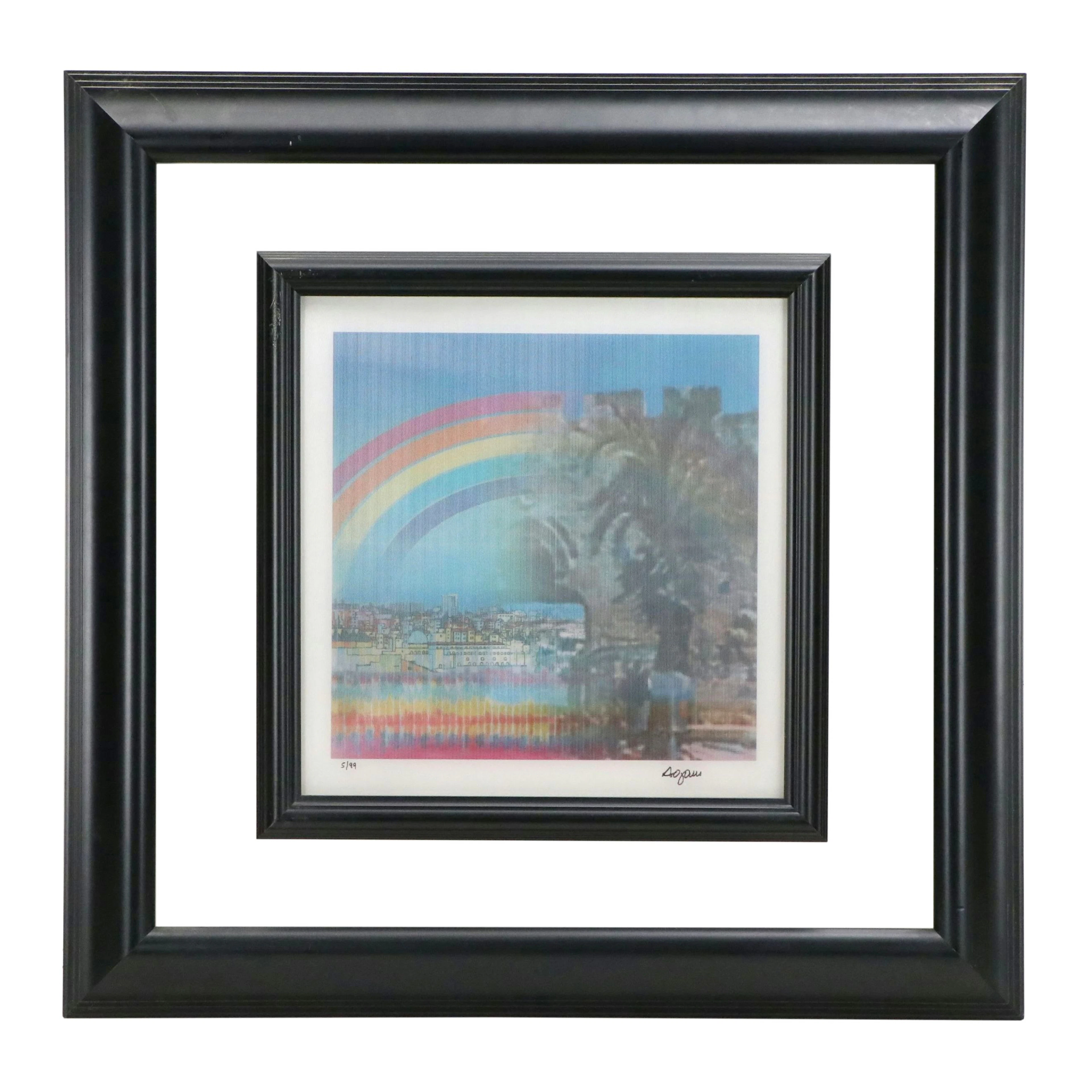Yaacov Agam Agamograph "Jerusalem Double Rainbow," 2002