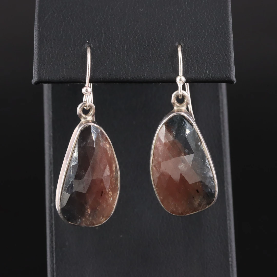 Sterling Sapphire Drop Earrings