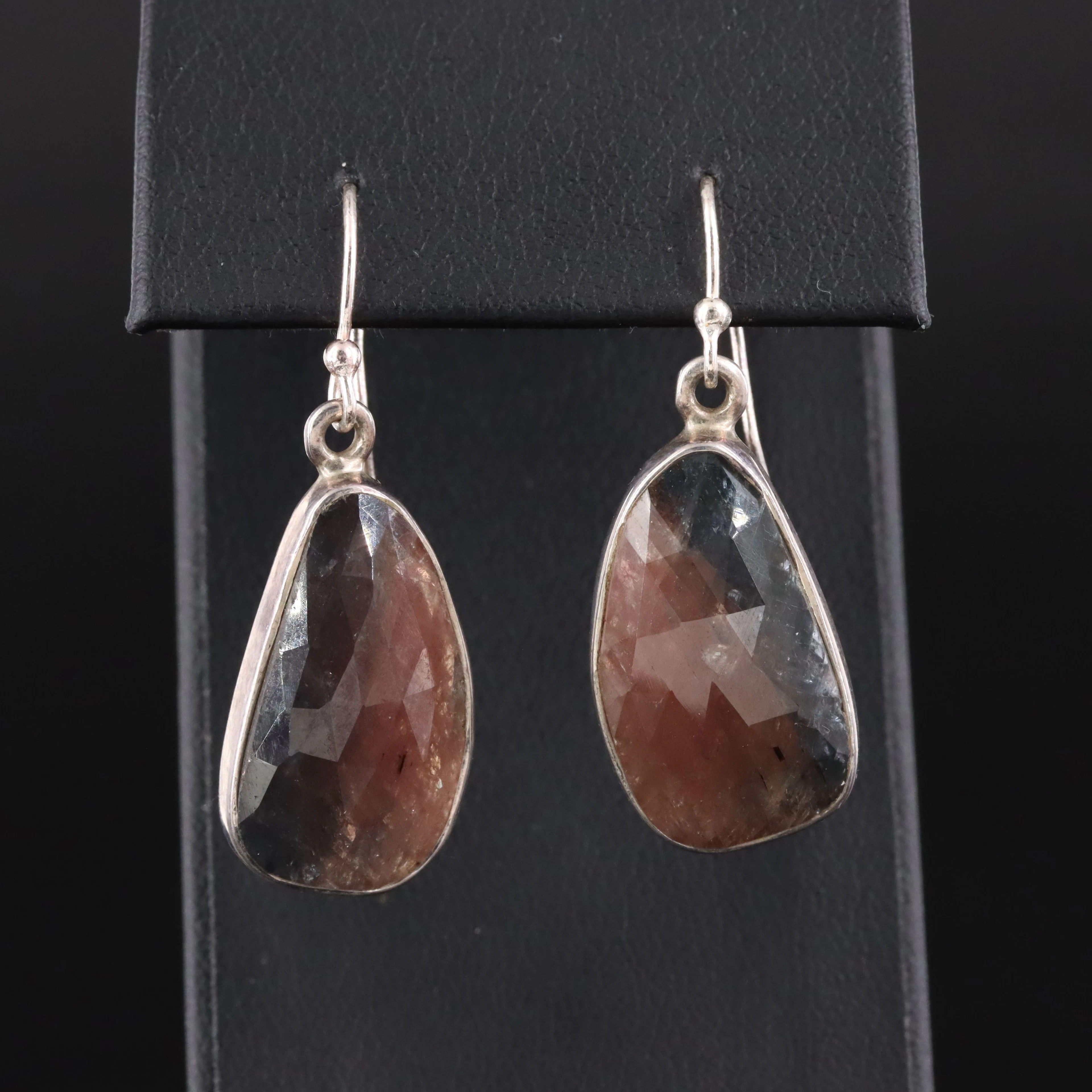 Sterling Sapphire Drop Earrings