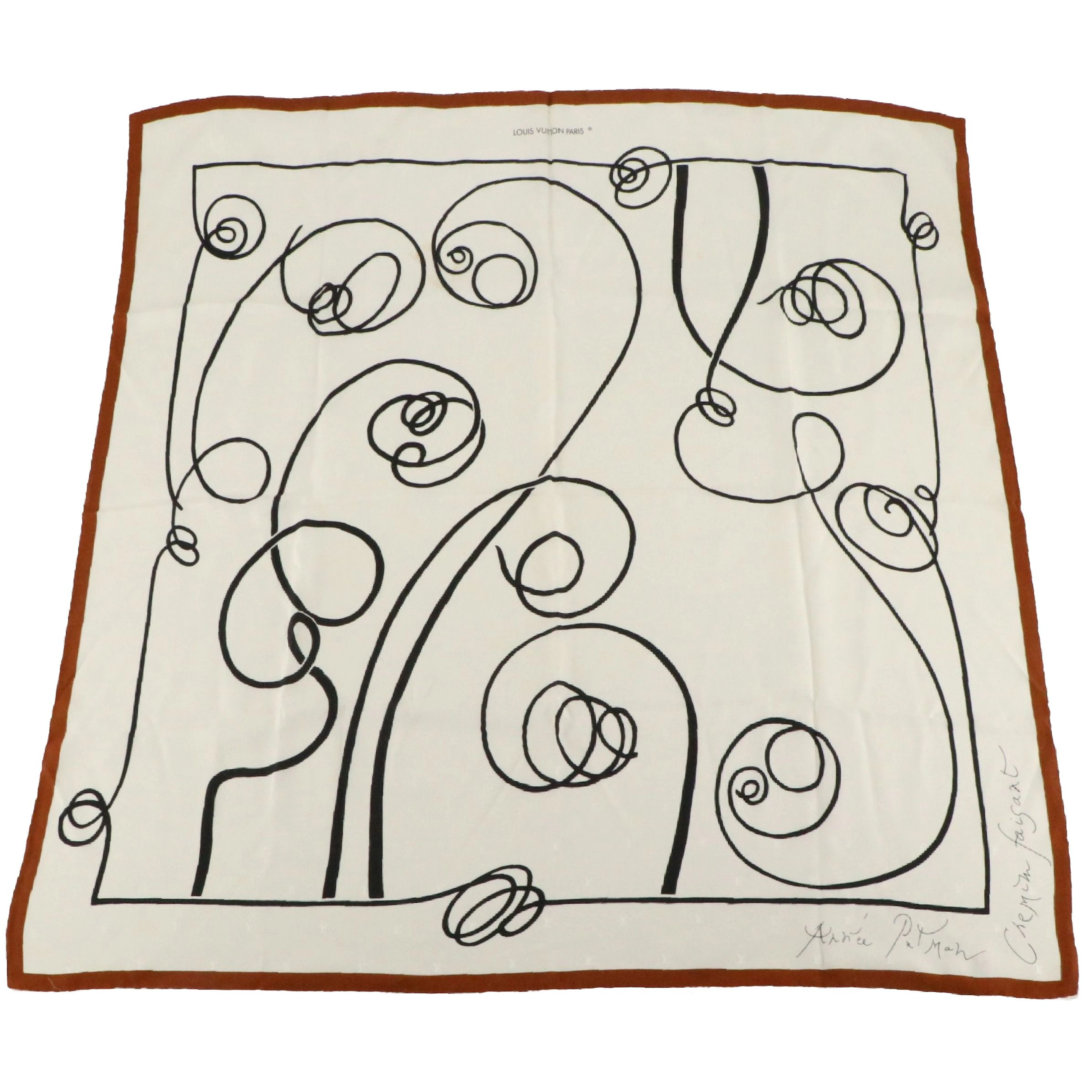 Louis Vuitton by Andrée Putman "Chemin Faisant" Silk Jacquard Scarf, 1980s