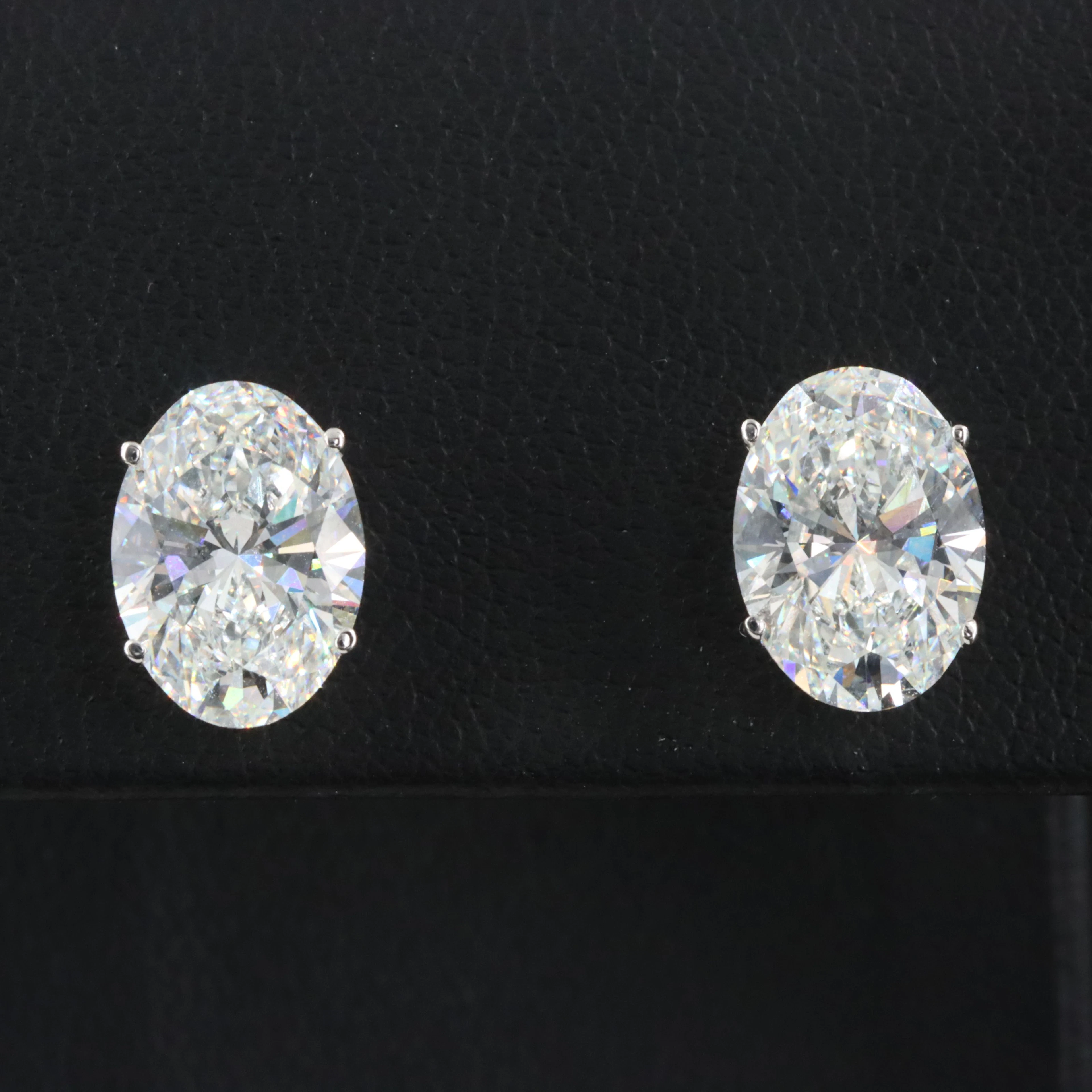 14K 5.15 CTW Lab Grown Diamond Solitaire Earrings with IGI Reports
