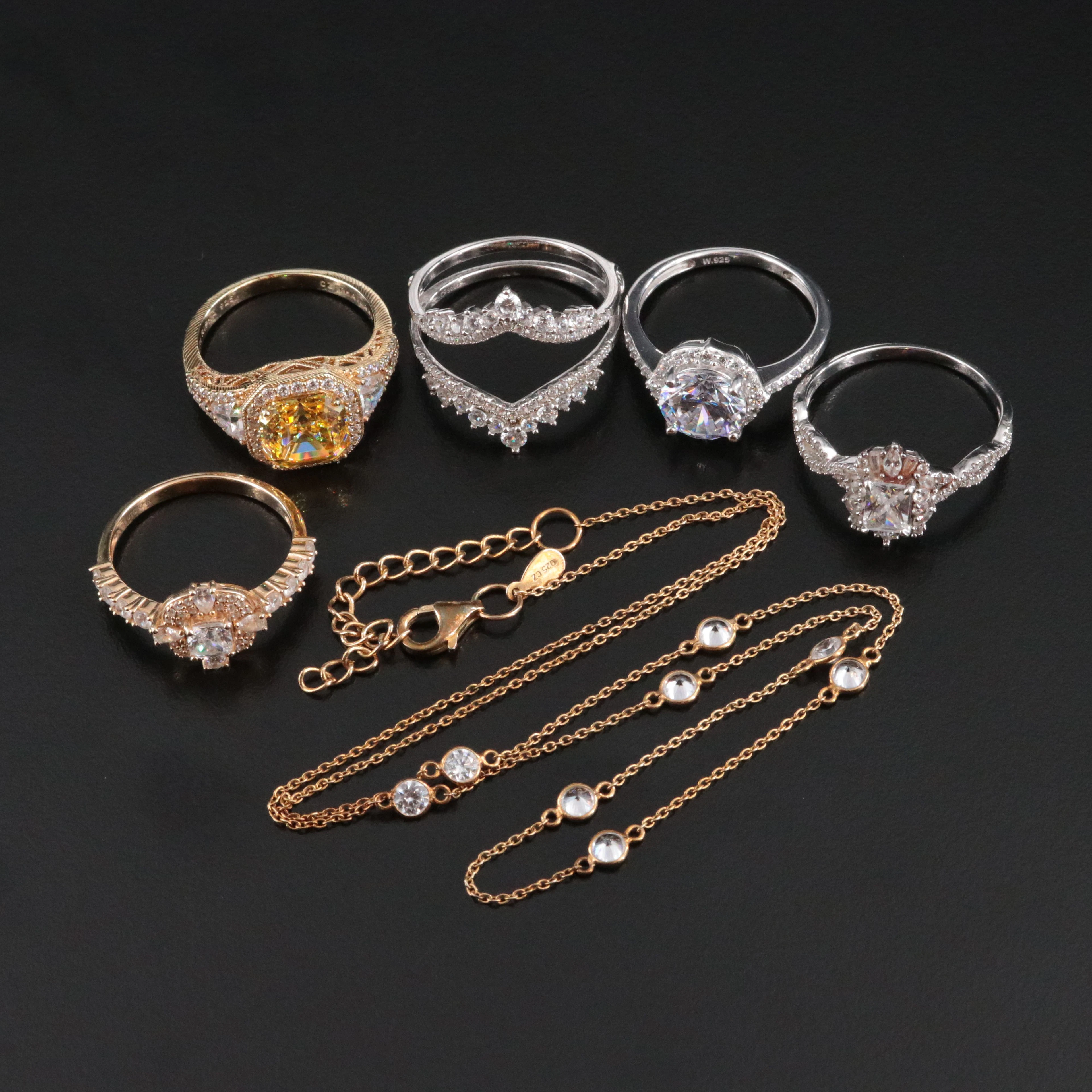 Judith Ripka Featured in Sterling and CZ Ring and Necklace Collection