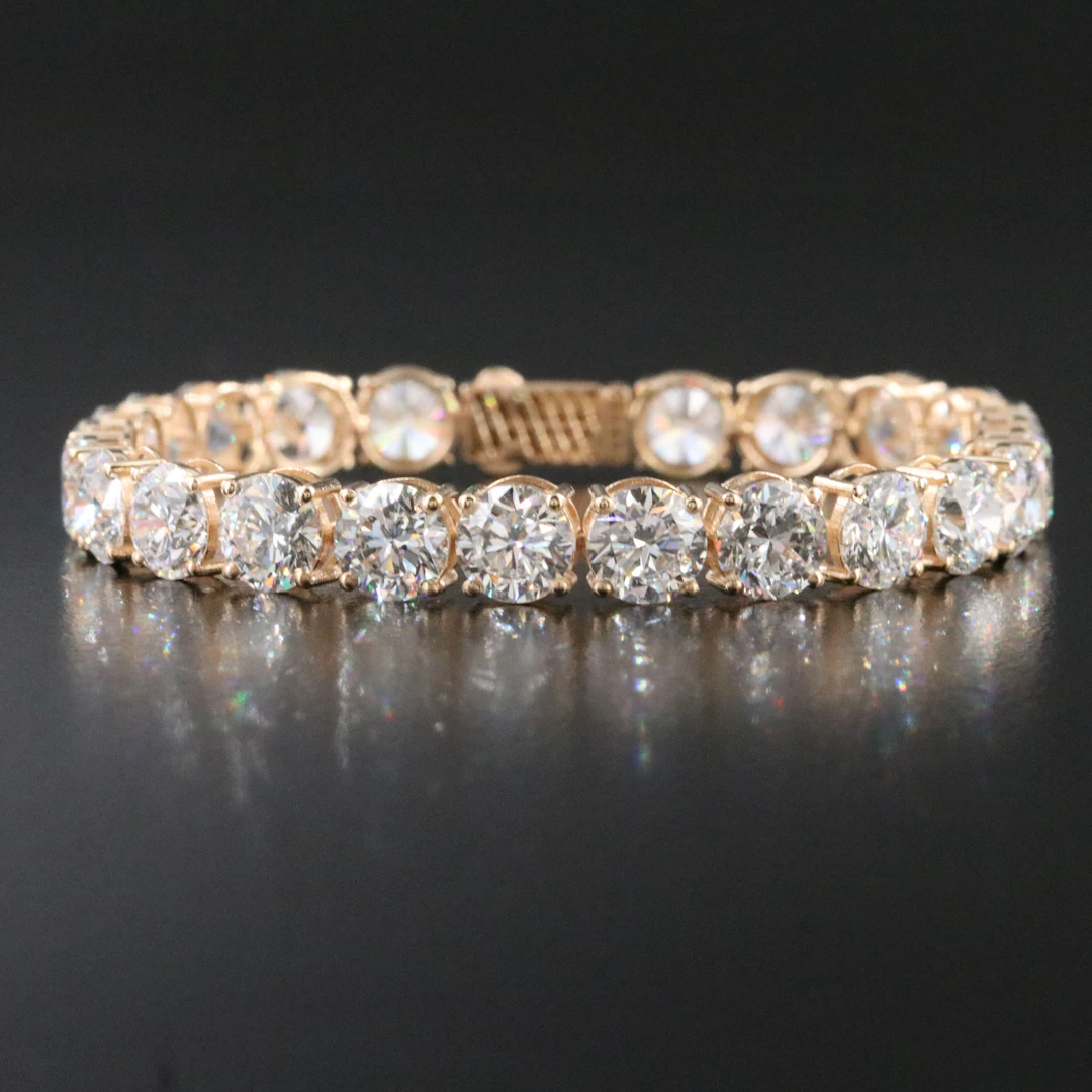 14K 22.10 CTW Lab Grown Diamond Line Bracelet