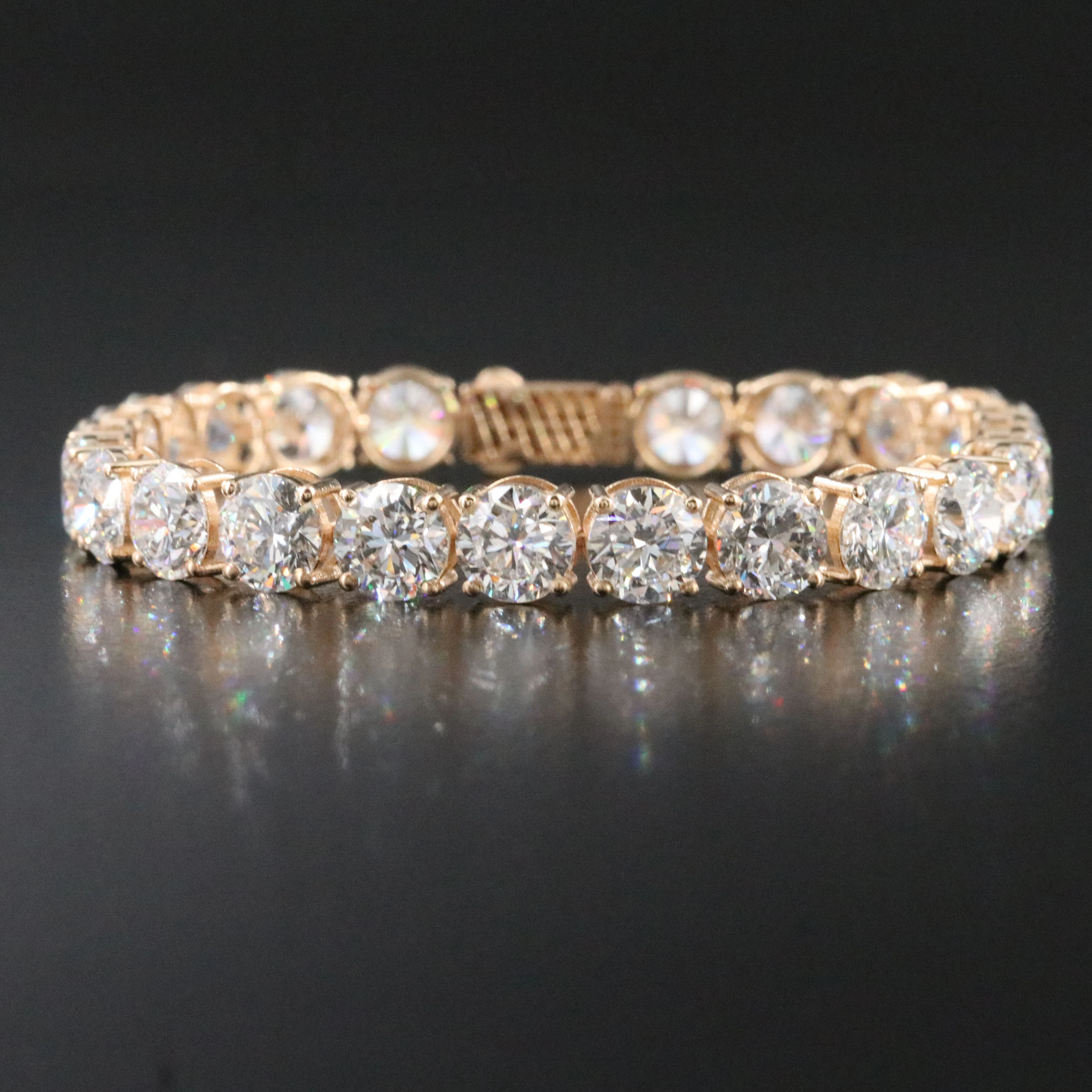 14K 22.10 CTW Lab Grown Diamond Line Bracelet