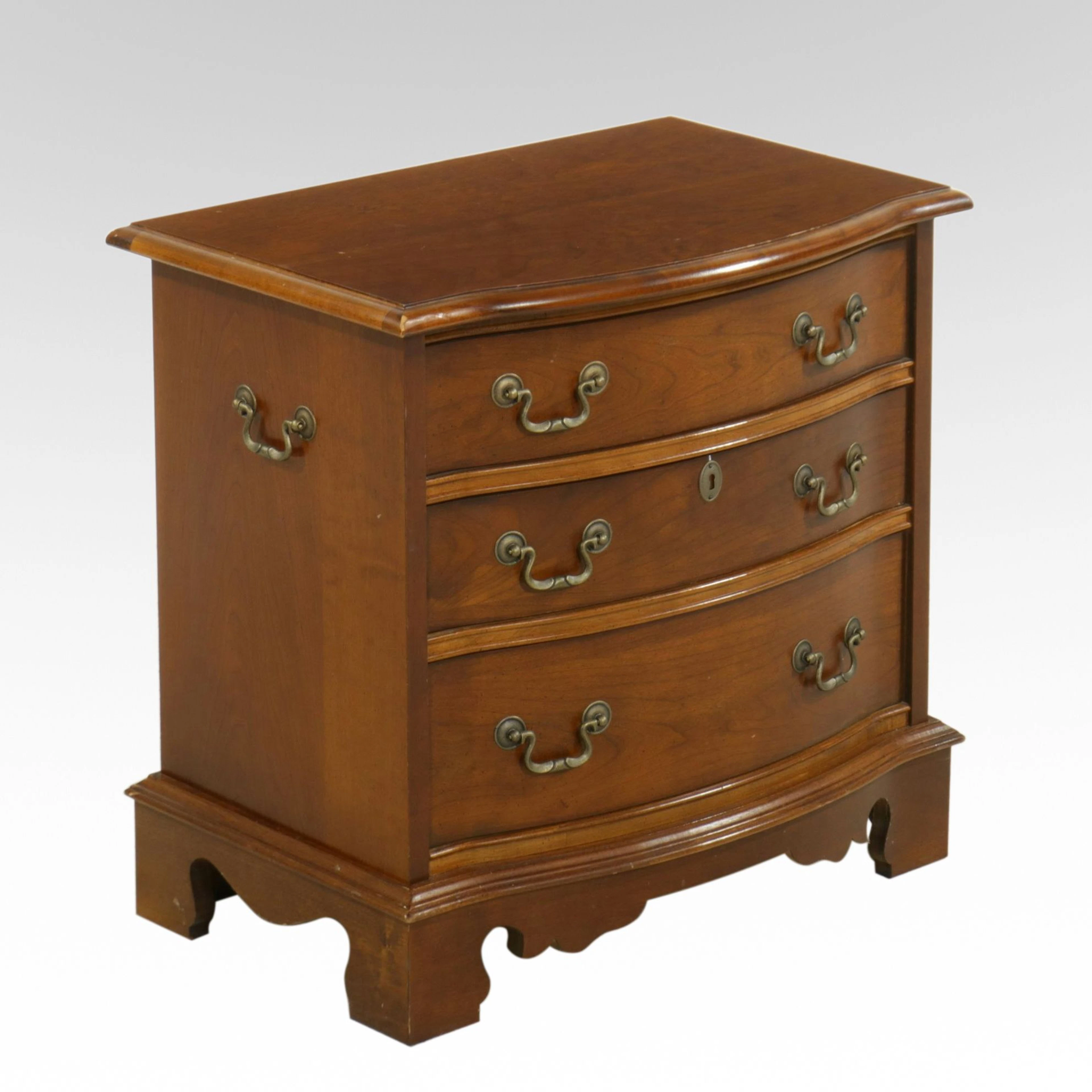 Broyhill Federal Style Cherry Three-Drawer Chest, Late 20th Century