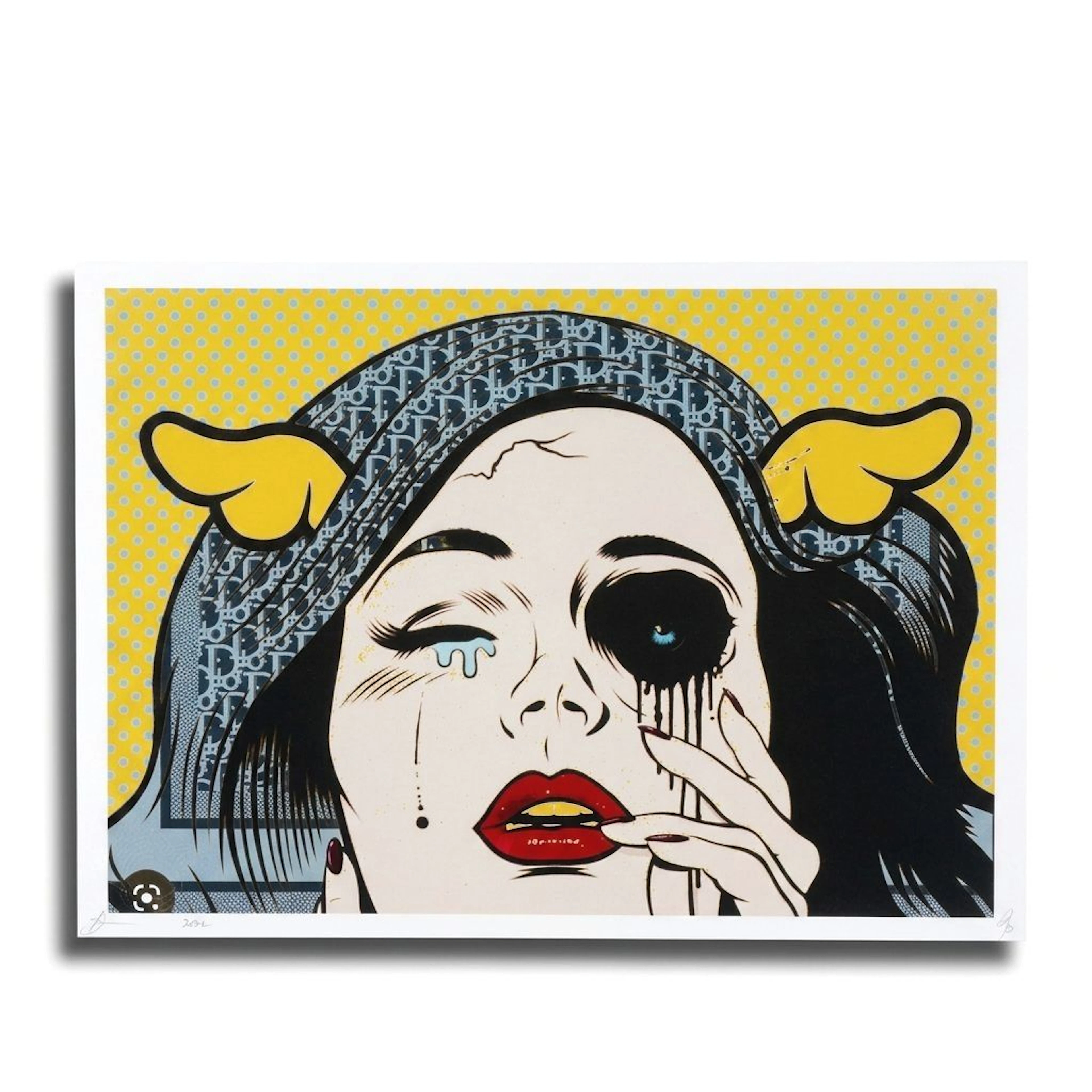 Death NYC Pop Art Graphic Print Homage to Roy Lichtenstein X Dior, 2022