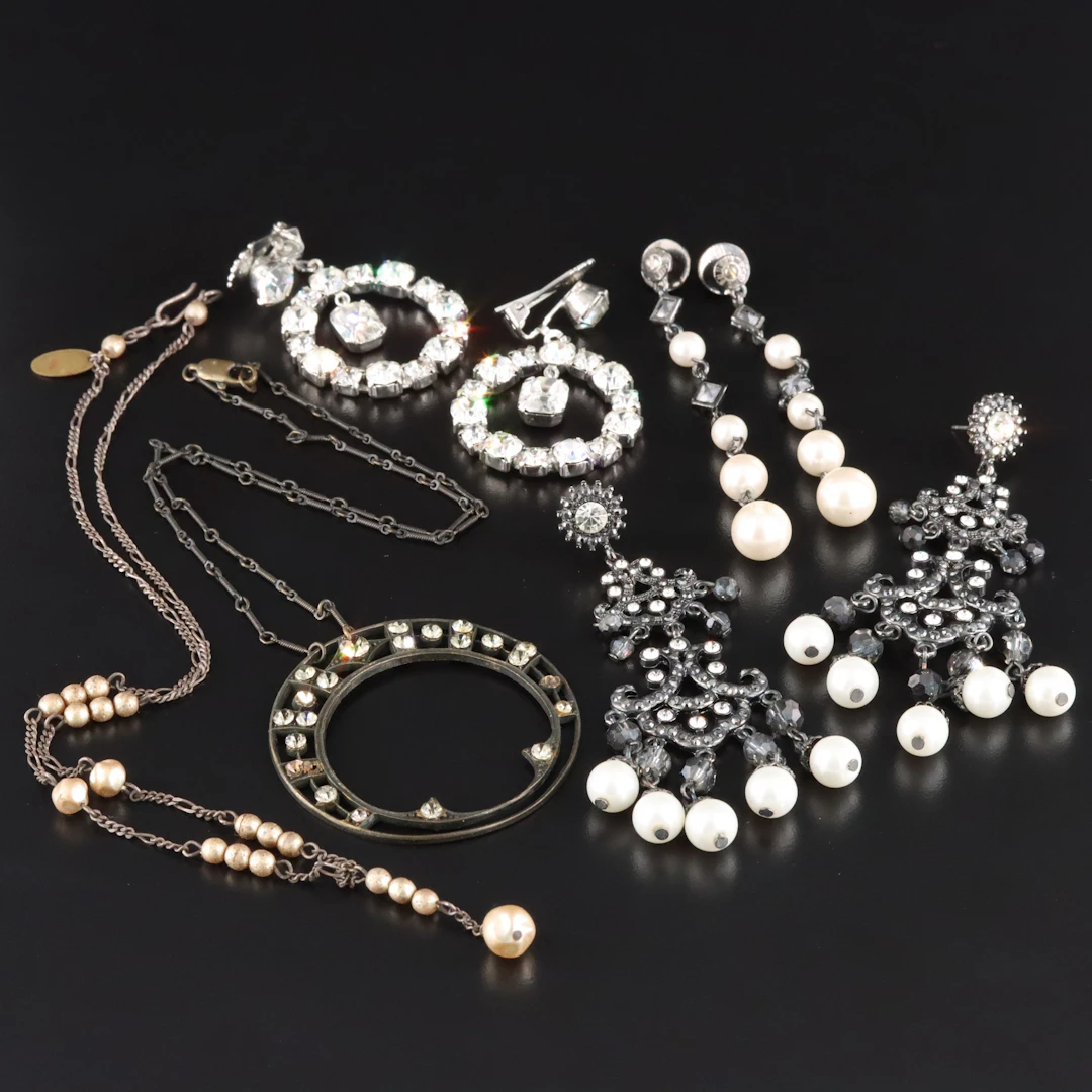Henri Bendel, Chanelier Earrings and Faux Pearl Featured in Jewelry