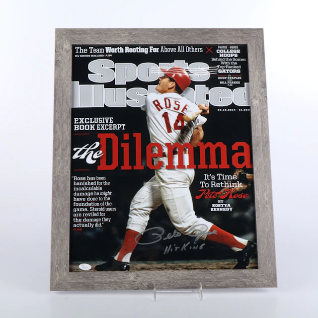 Pete Rose Signed "Sports Illustrated" Oversized Framed Print, JSA