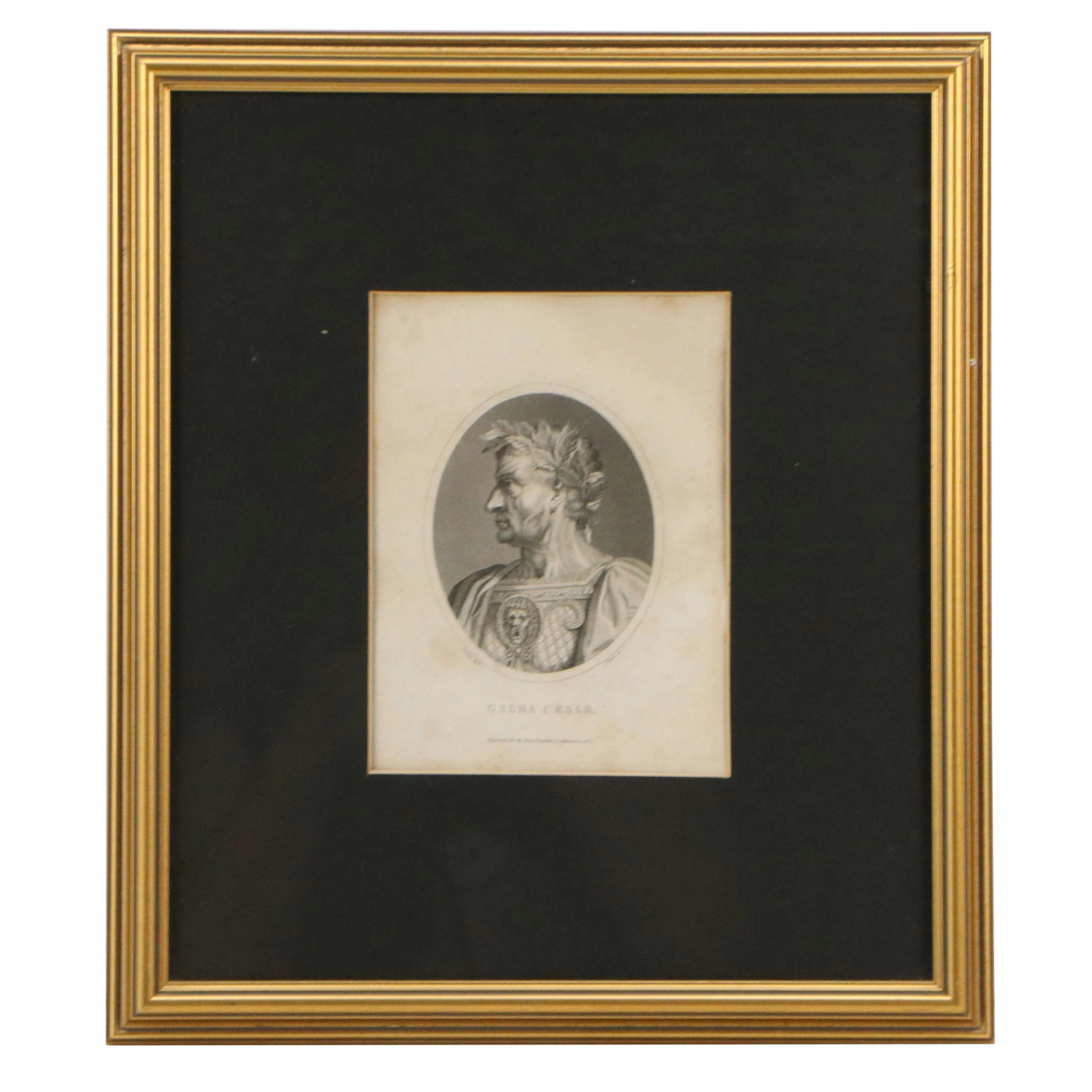 John Pass After Titian Engraving "Galba Cæsar," 1826