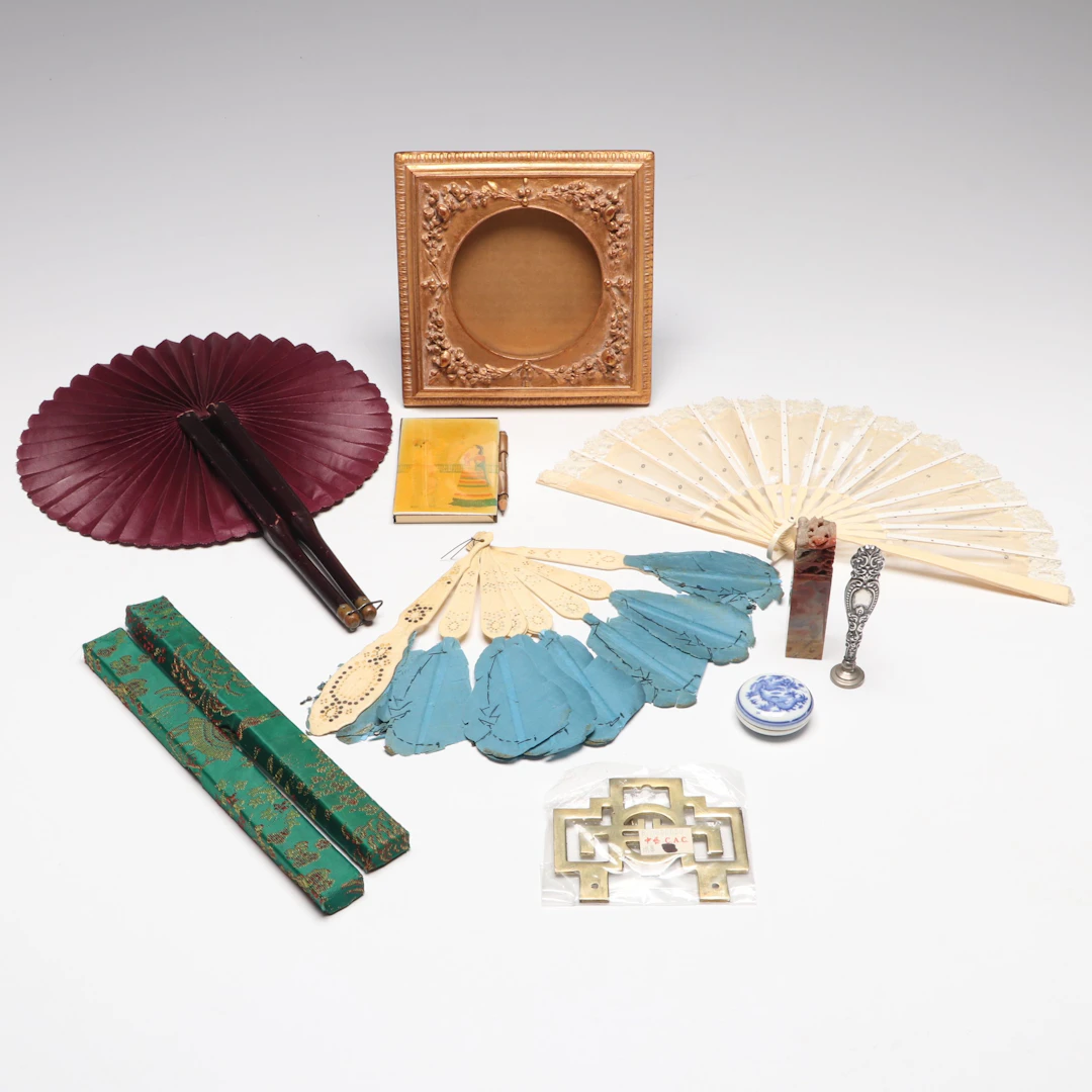 Sterling Silver Seal Stamp, Copper Finish Wooden Frame, and More Décor