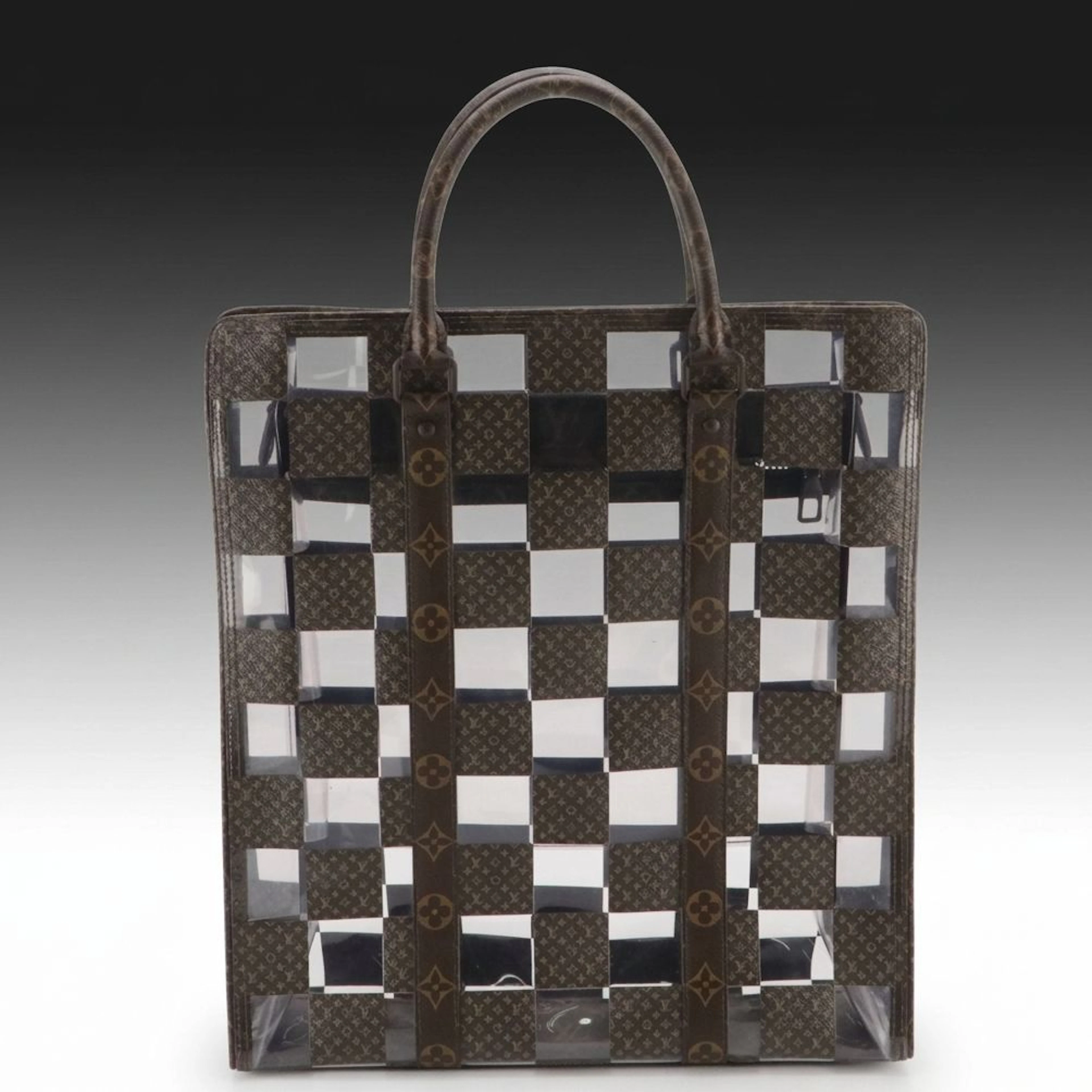 Louis Vuitton Sac Plat Two-Way Tote Bag in Monogram Chess Canvas and PVC