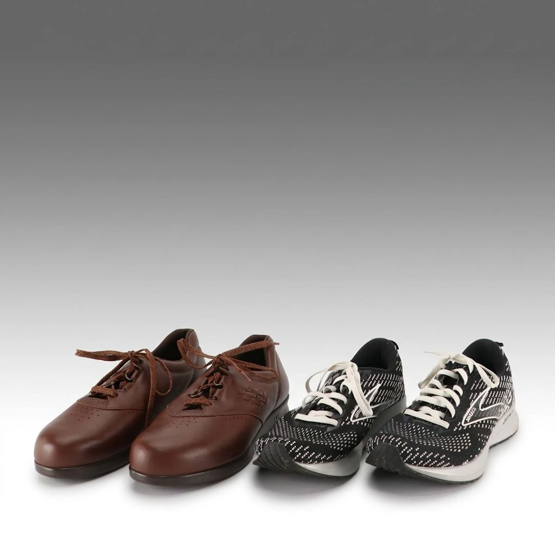 SAS Free Time Walking Shoes and Brooks Levitate GTS 5 Sneakers