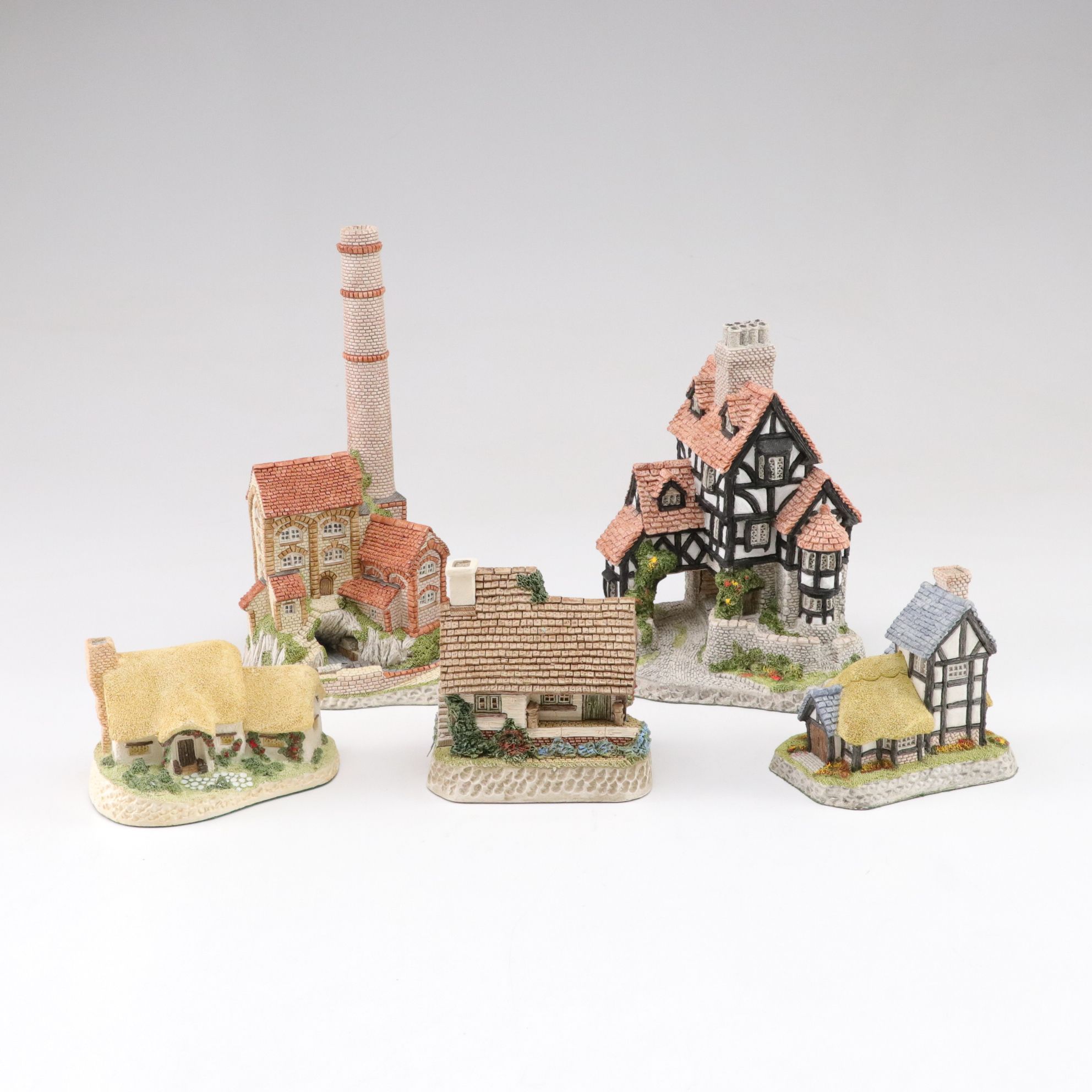 David Winter "Derbyshire Mill" and "Squires Hall" in Set of Village ...
