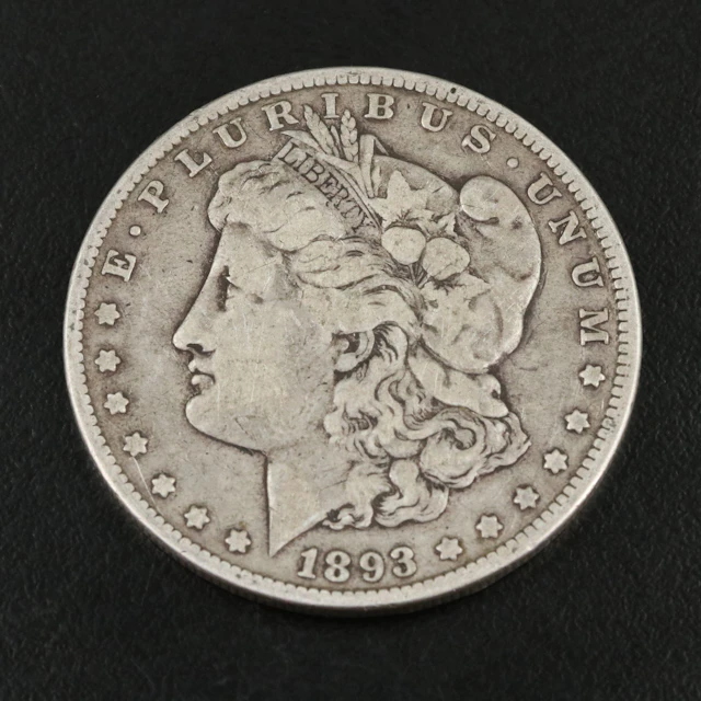 Low Mintage 1893 Morgan Silver Dollar