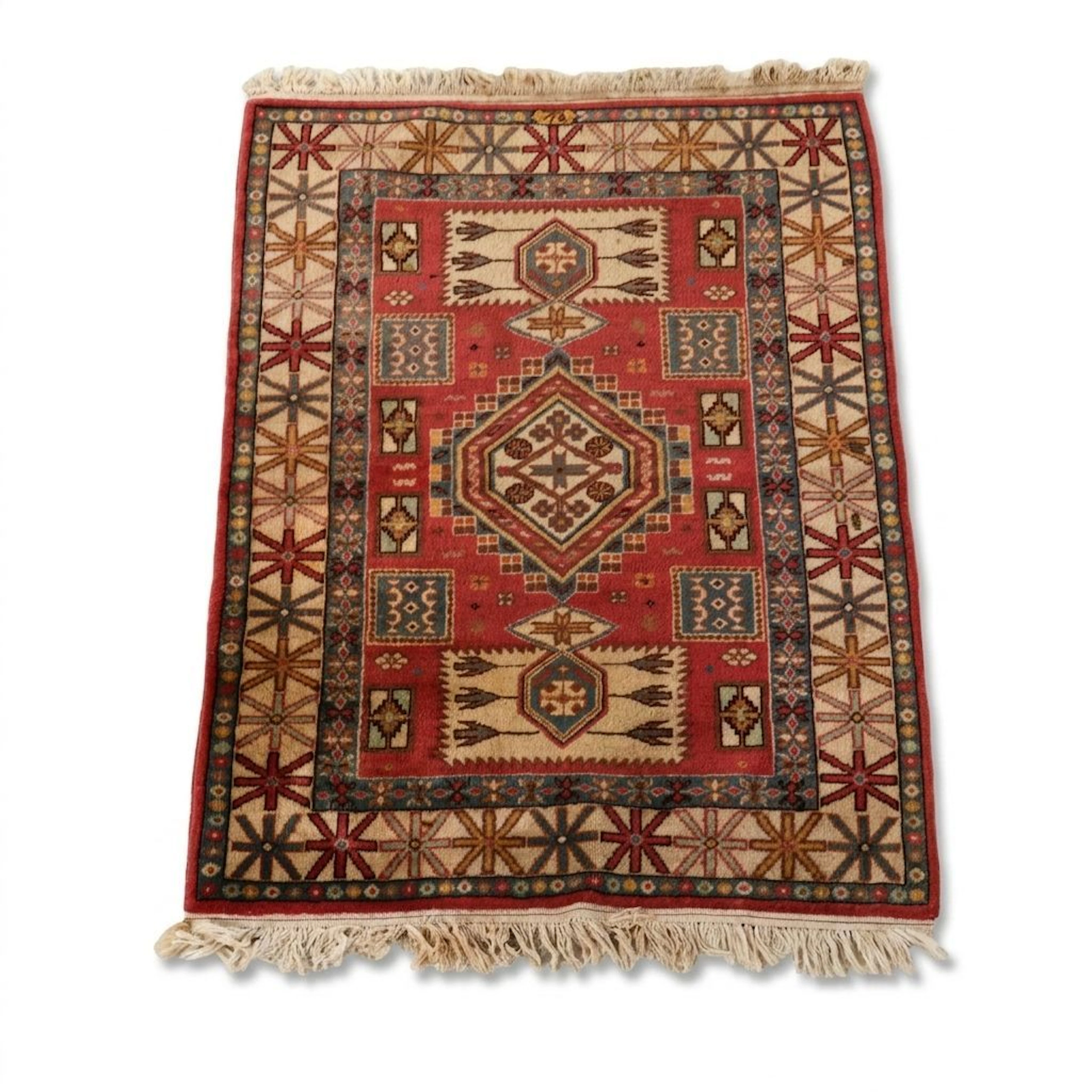 3'3 x 5'3 Hand-Knotted Indo-Caucasian Shirvan Area Rug