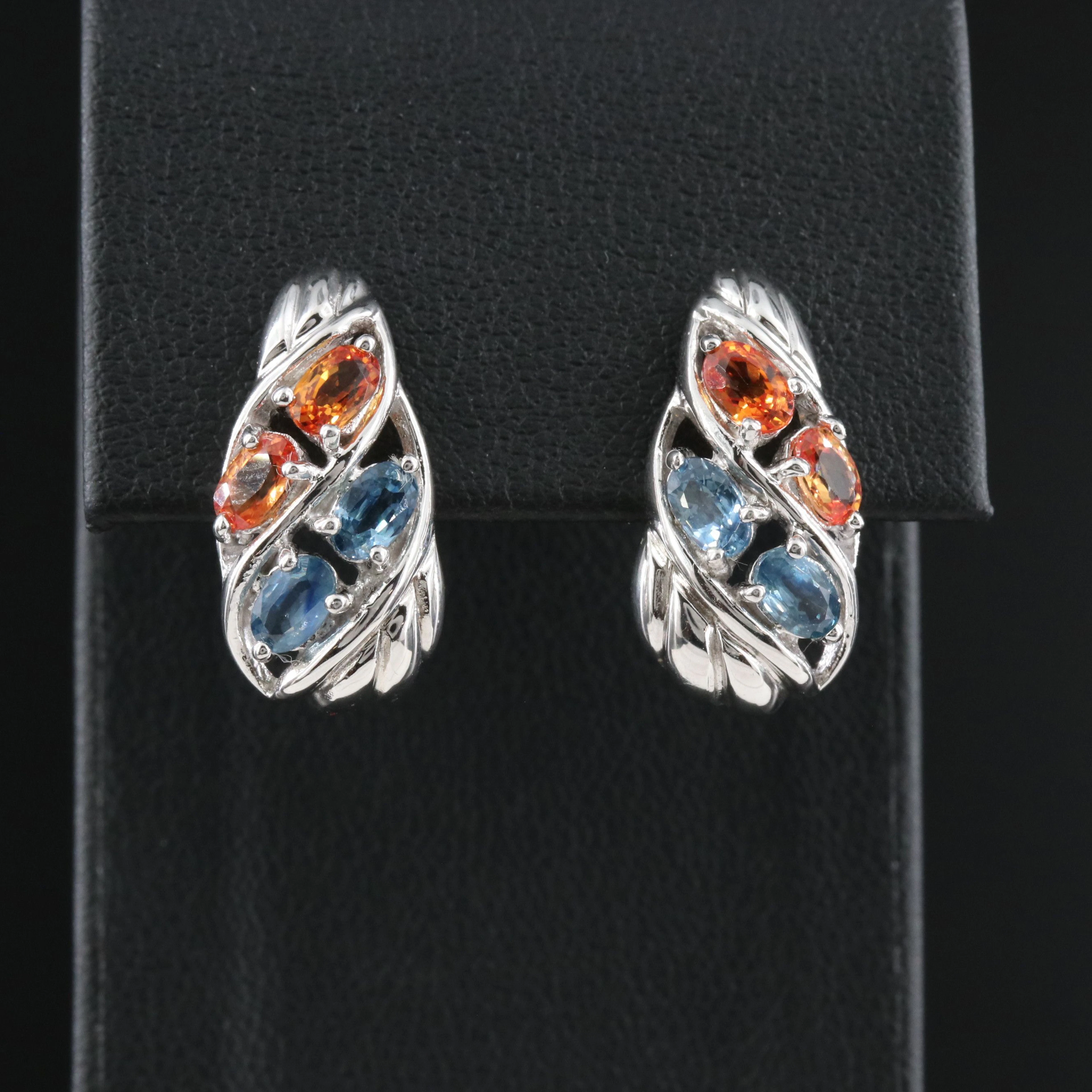 Sterling Sapphire Drop Earrings