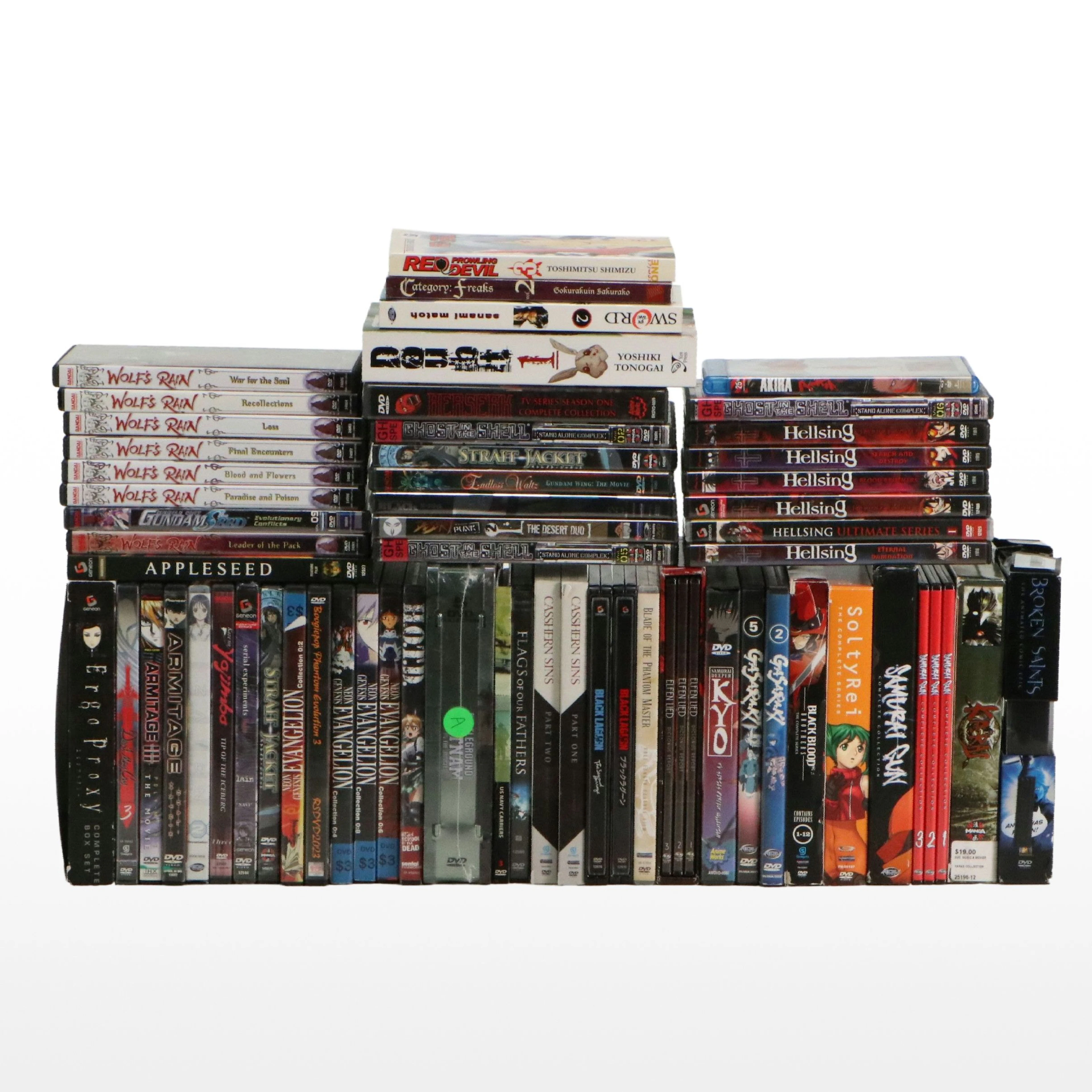 Anime and Documentary DVDs, Manga Trade Paperbacks, and Media