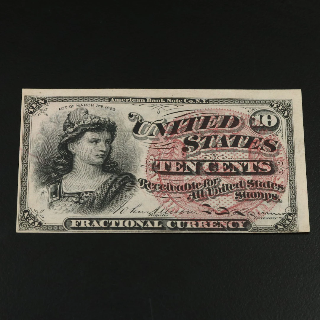 Fourth Issue, 1869 Ten Cent Fractional Currency Note