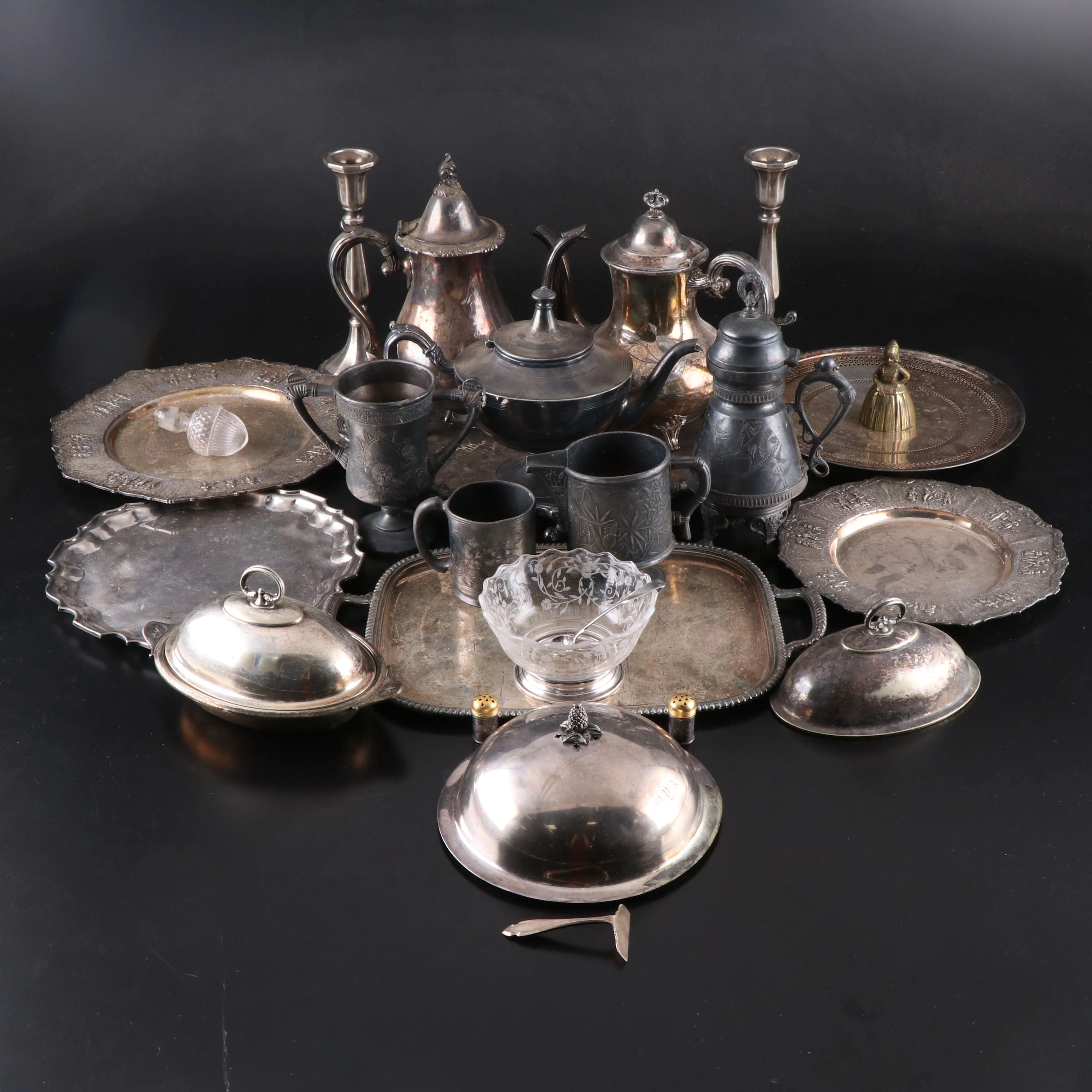 Henry Holland Sterling Silver Mayonnaise Ladle with Other Silver Plate
