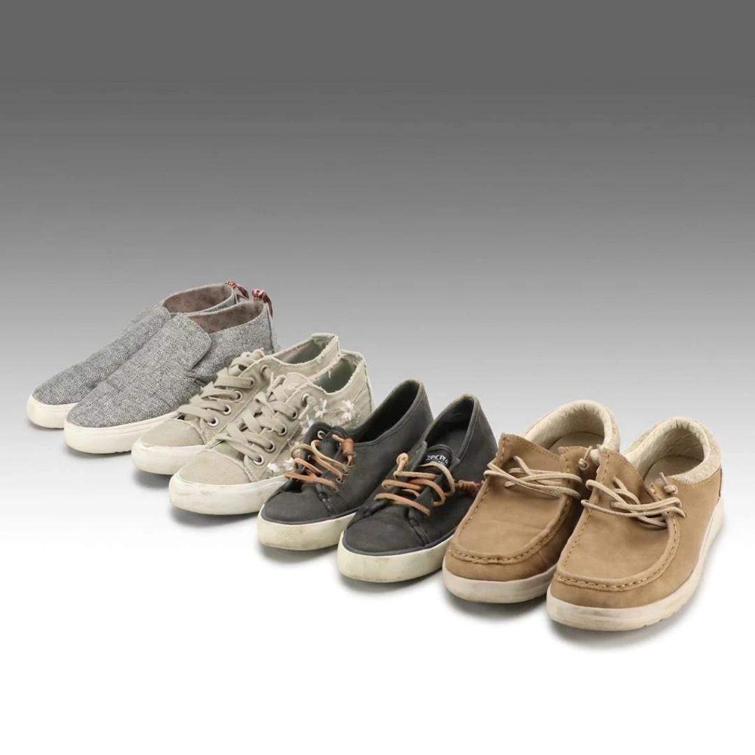 Sperry Pier View, Blowfish and Hey Dude Slip On Shoes/Sneakers with Box