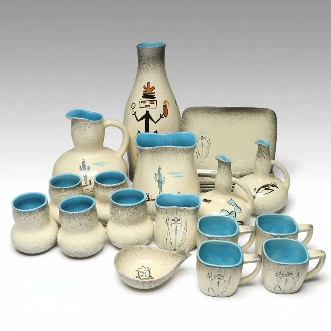 Loma of Arizona Ceramic Dinnerware and More Décor, Mid-20th C.