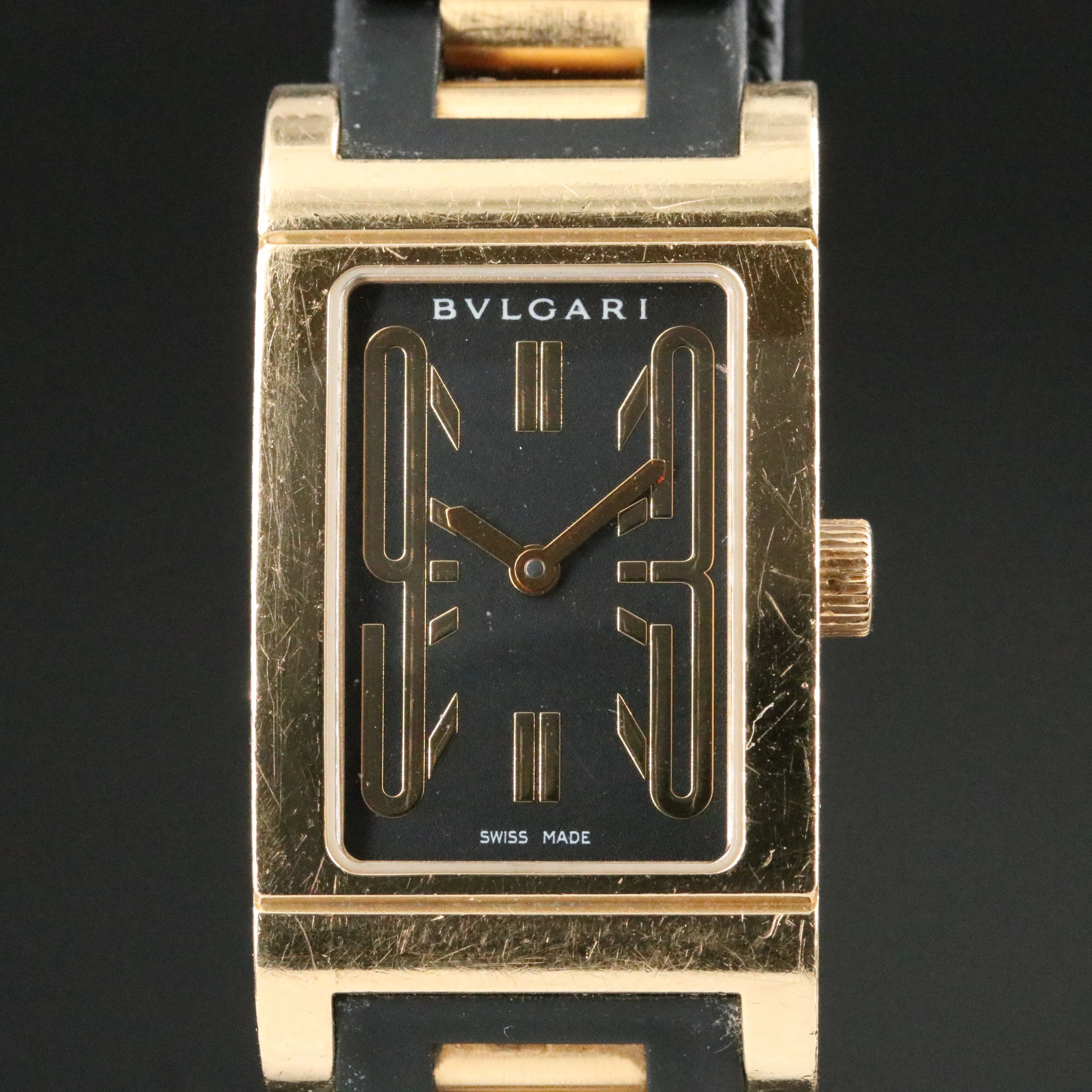 BVLGARI 18K Rettangolo Quartz Watch RT39G