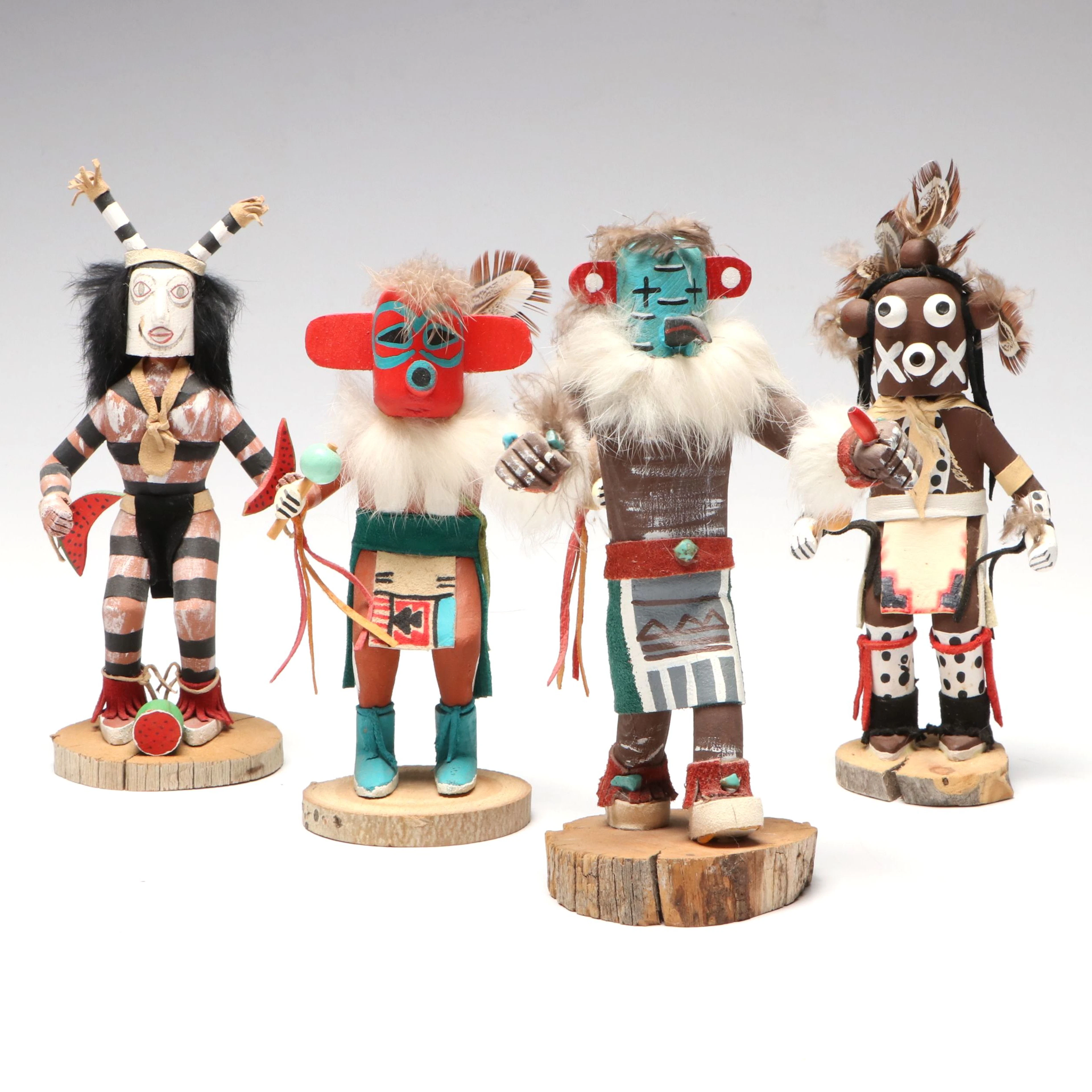Navajo and Hopi Artisan Crafted Kachina Dolls