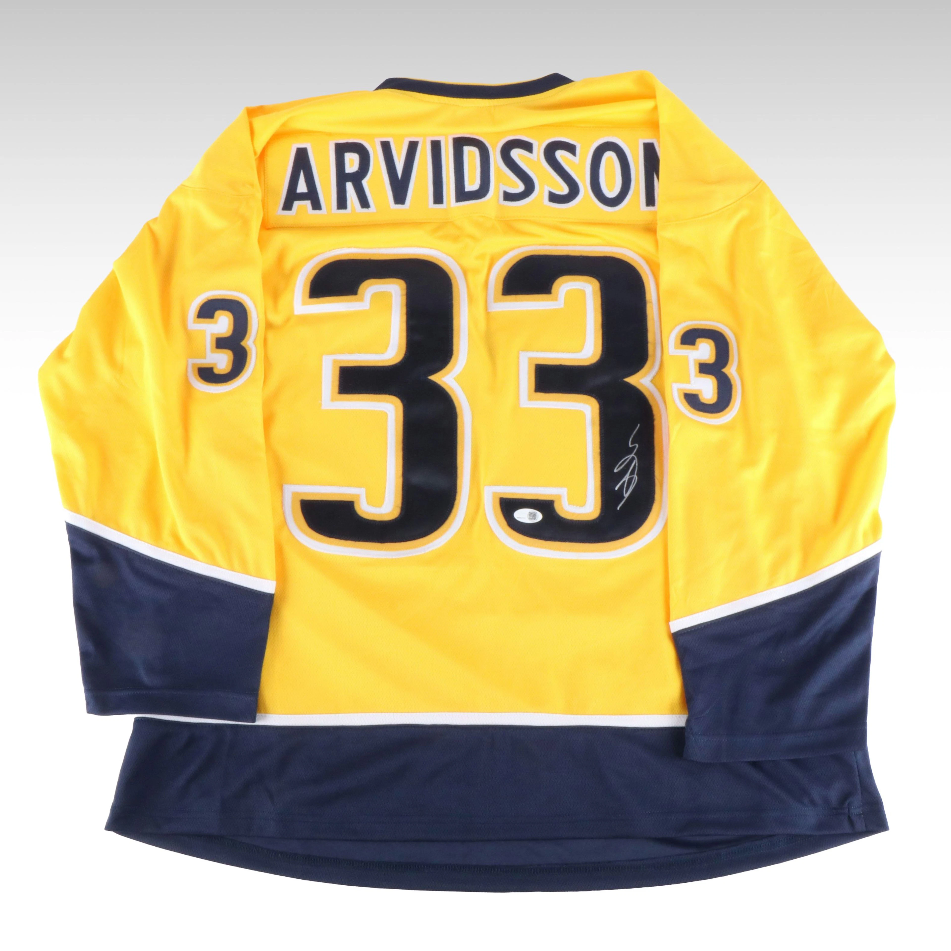 Viktor Arvidsson Signed Nashville Predators Hockey Jersey, JSA