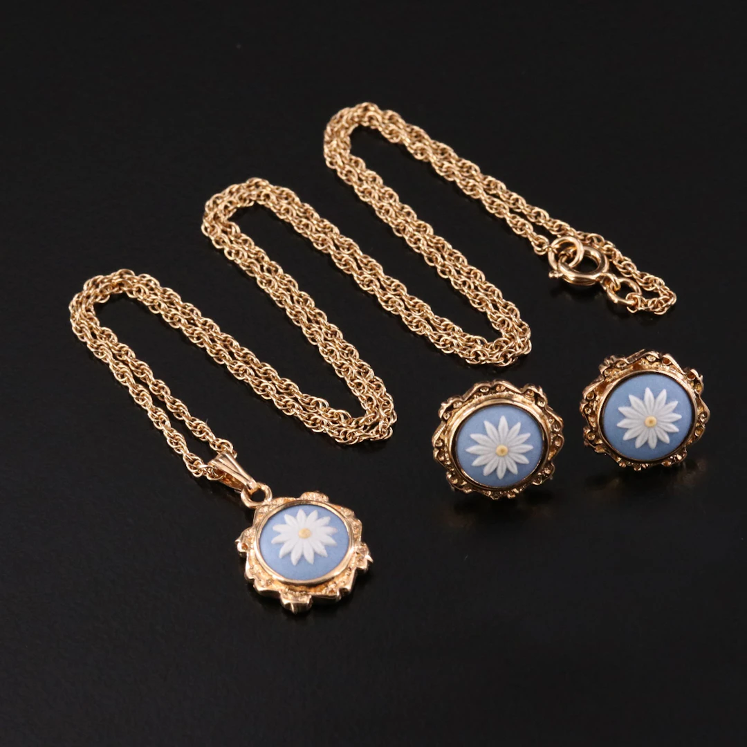 Jasperware Necklace and Earring Set