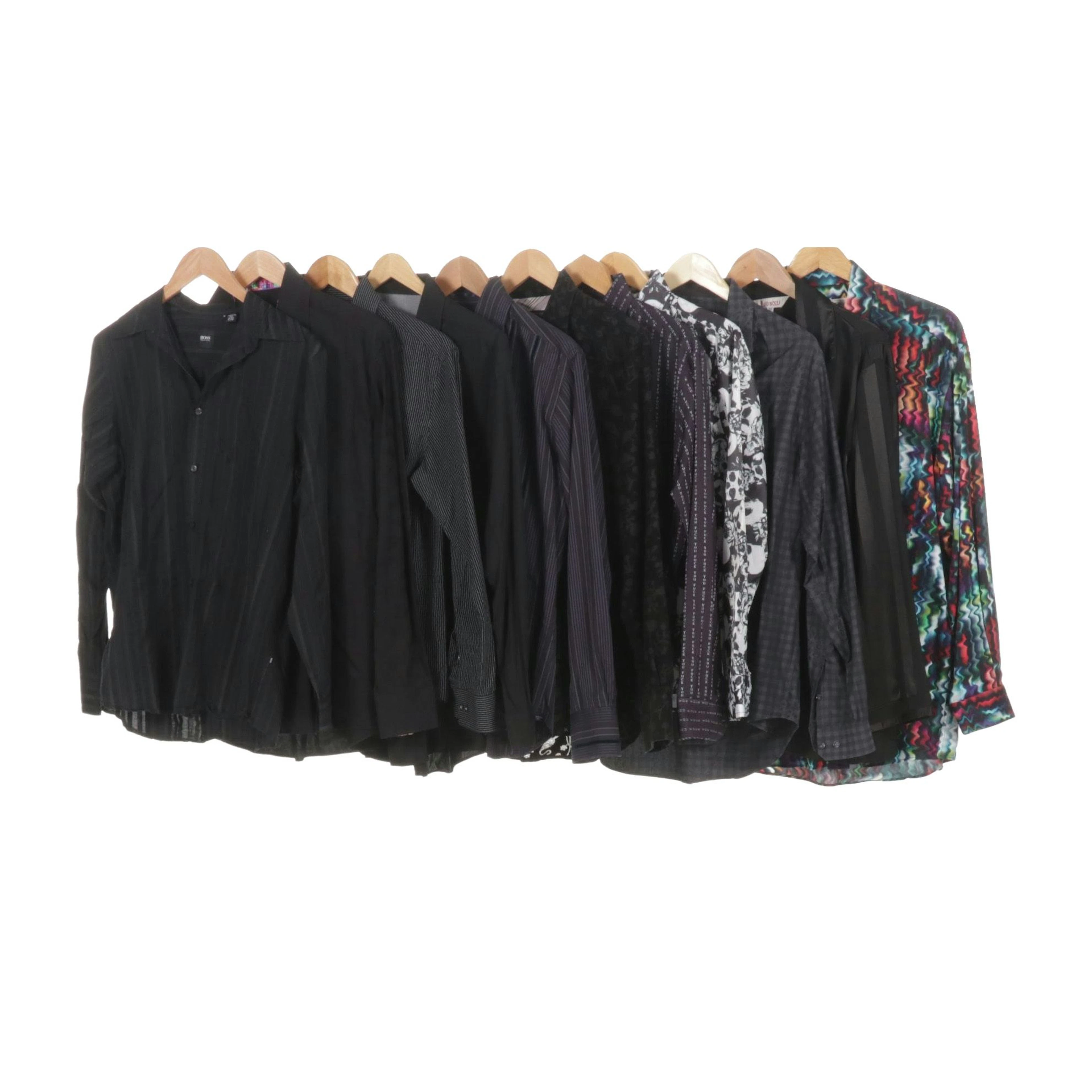 Men's BOSS Hugo Boss, Jhane Barnes, Lonxu and More Button Down Shirts, Medium