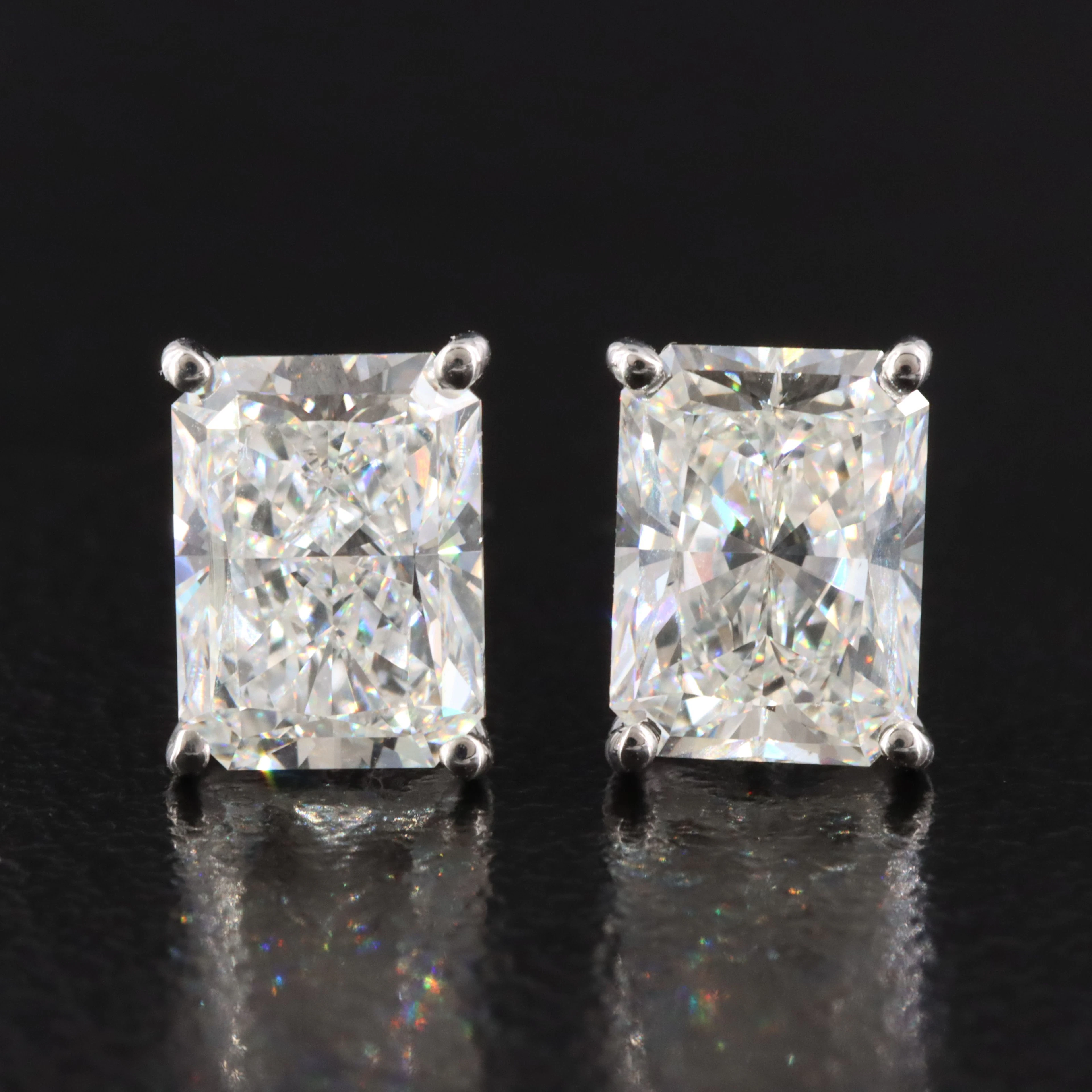 14K 3.05 CTW Lab Grown Diamond Earrings with IGI Reports