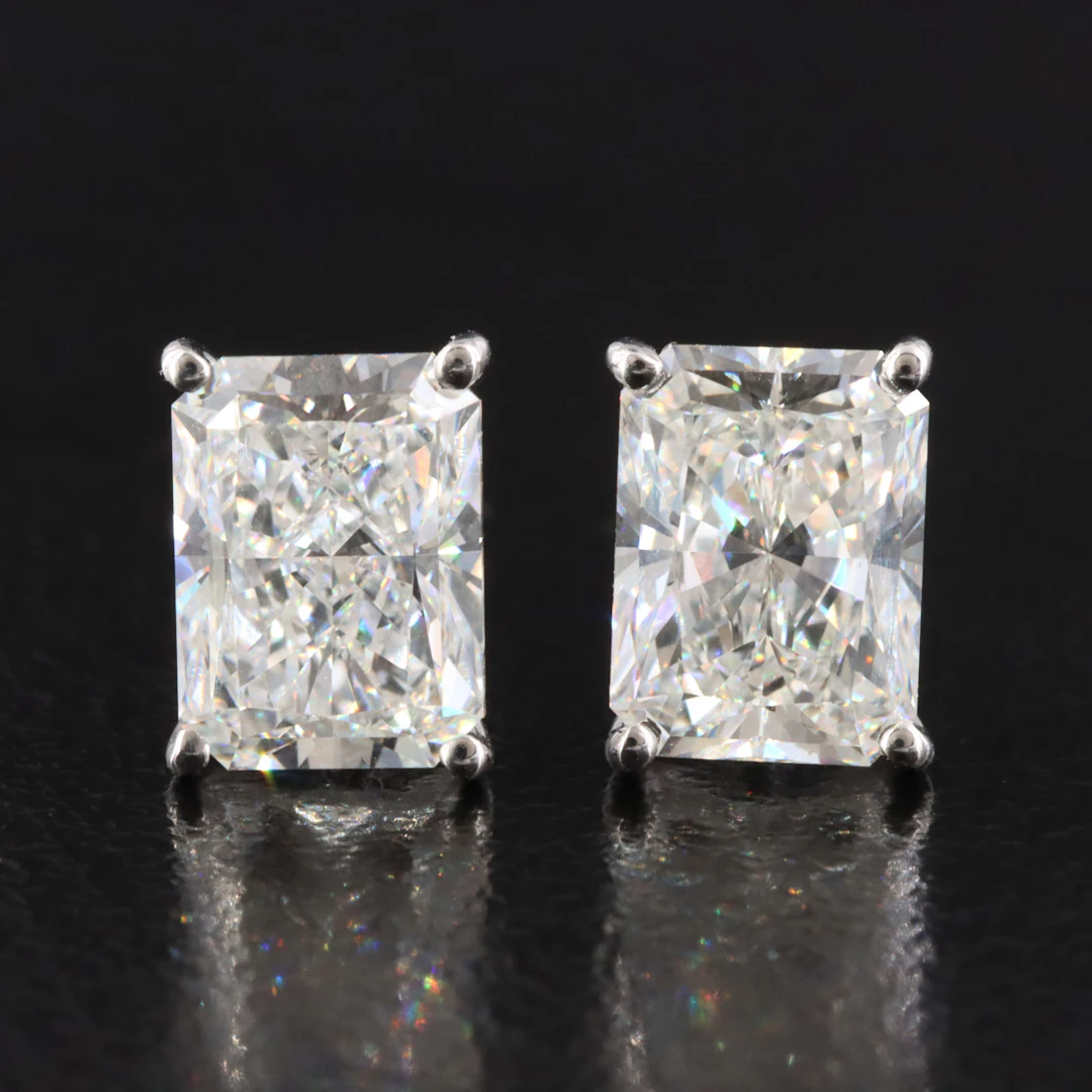 14K 3.05 CTW Lab Grown Diamond Earrings with IGI Reports