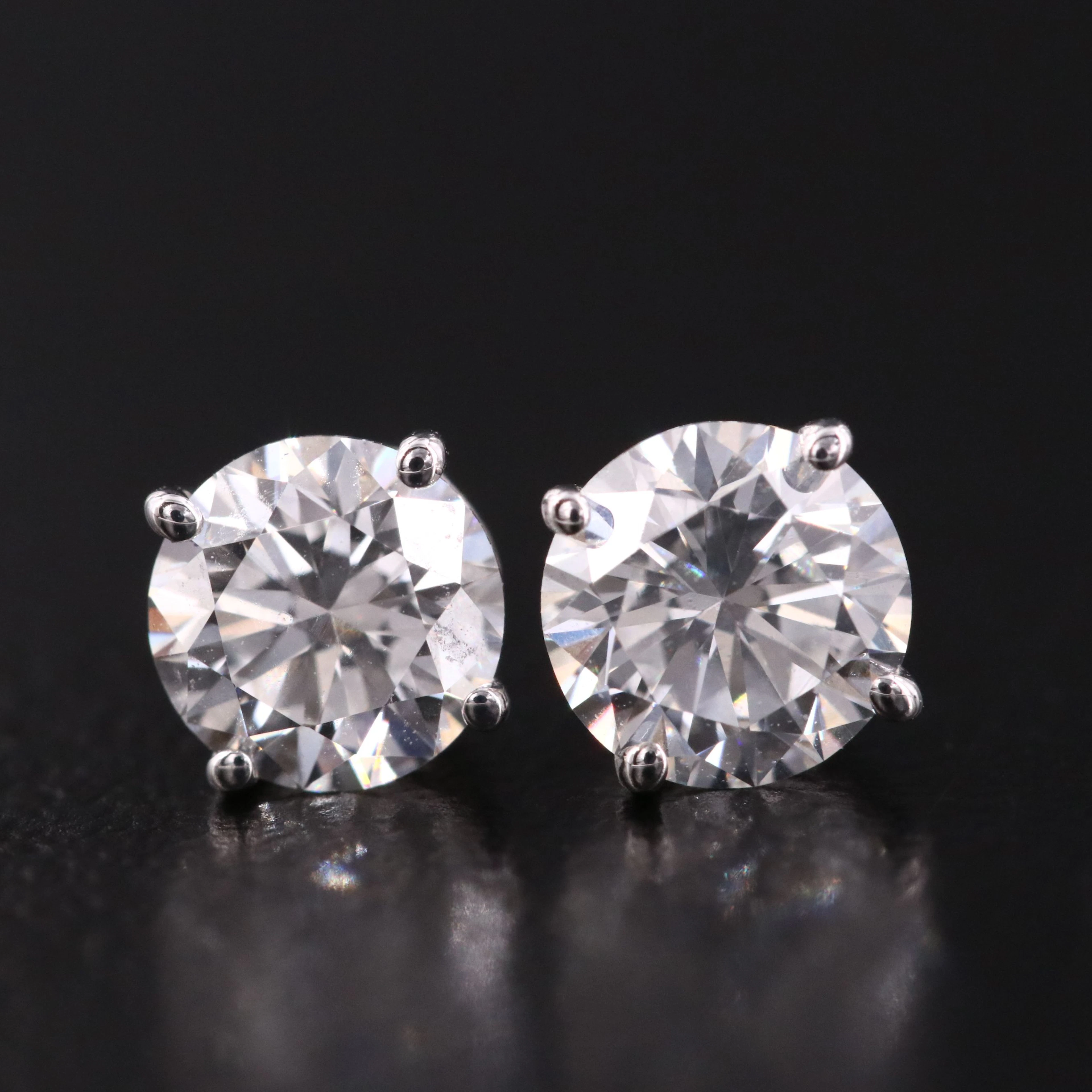 14K 1.00 CTW Lab Grown Diamond Solitaire Earrings with IGI Report