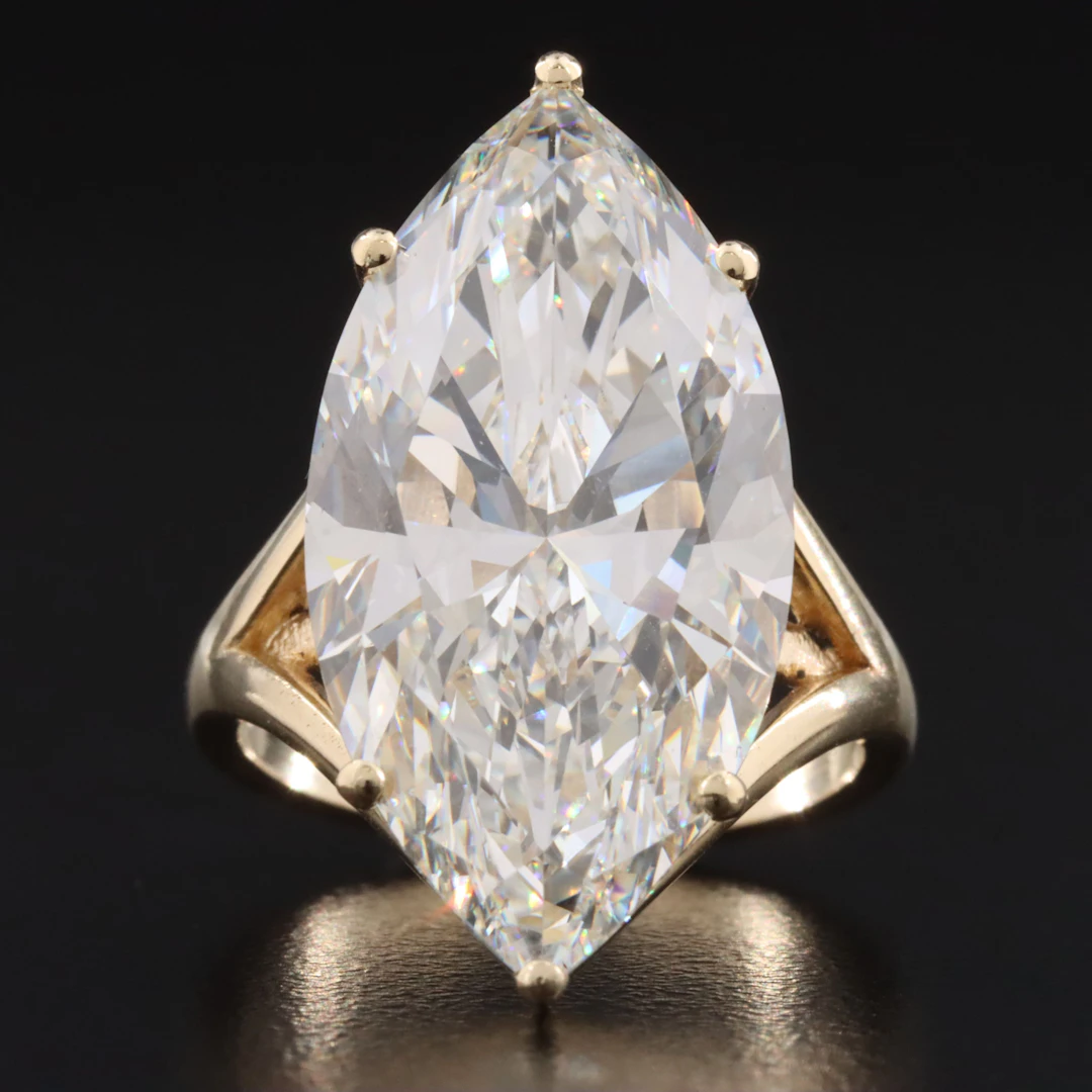 14K 12.05 CT Lab Grown Diamond Solitaire Ring with IGI Report