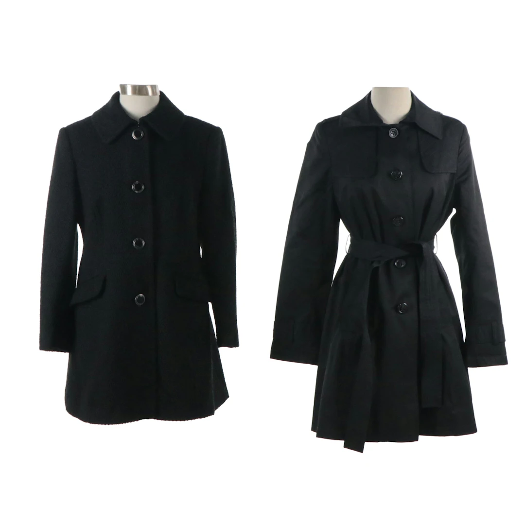 Preston & York Petite and DKNY Single-Breasted Trench and Button-Front Coat